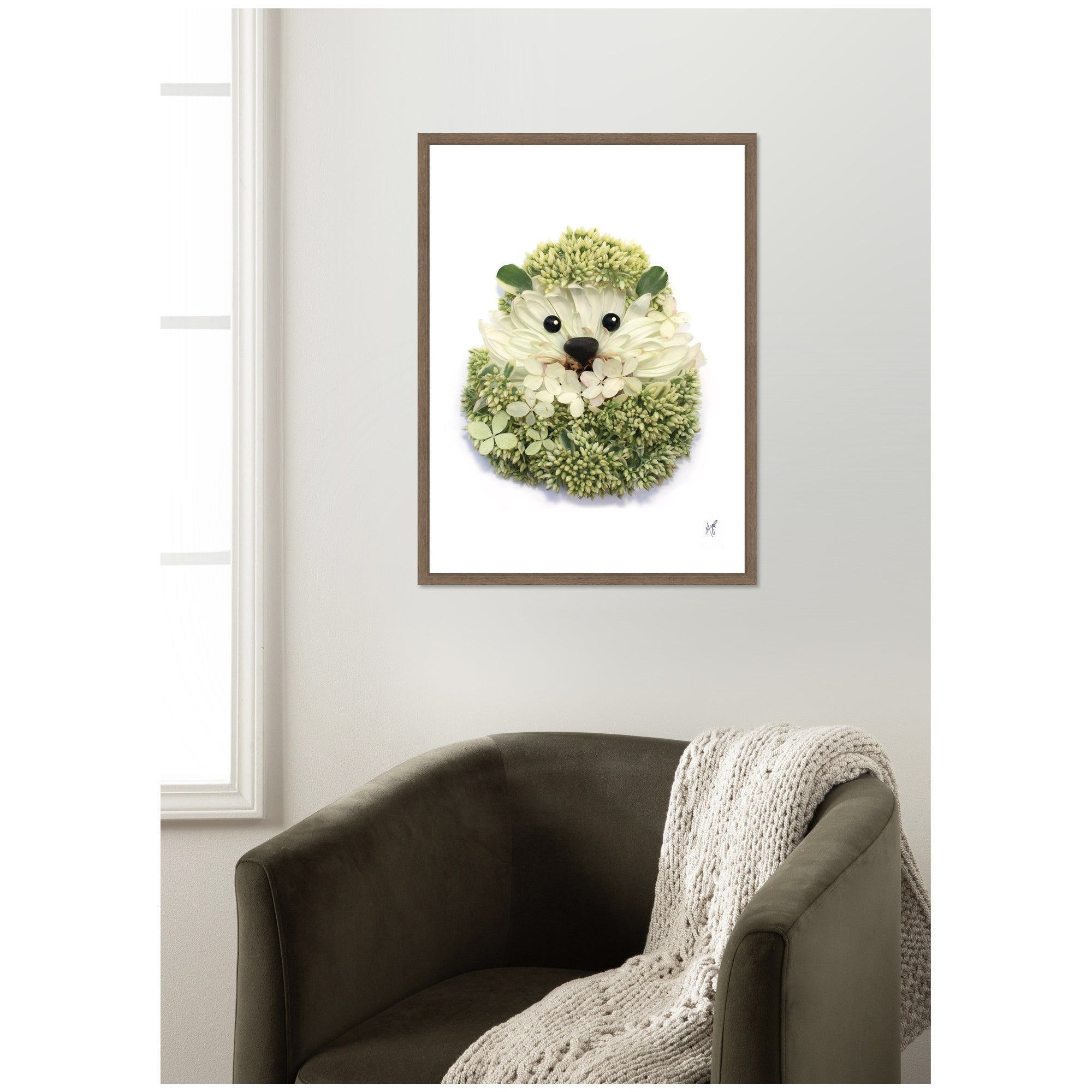 Hedgehog by Madeline Jeppesen Framed Canvas Wall Art Print