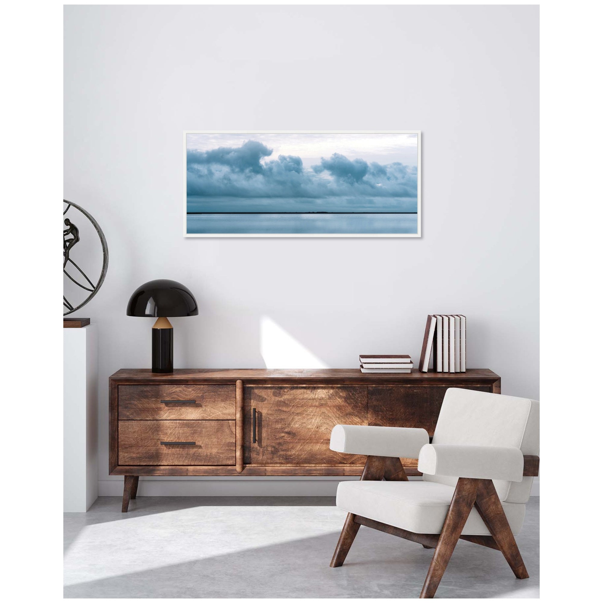 Sylvie Minimalist Sky Reflection In Iceland Framed Canvas by Michael Schauer