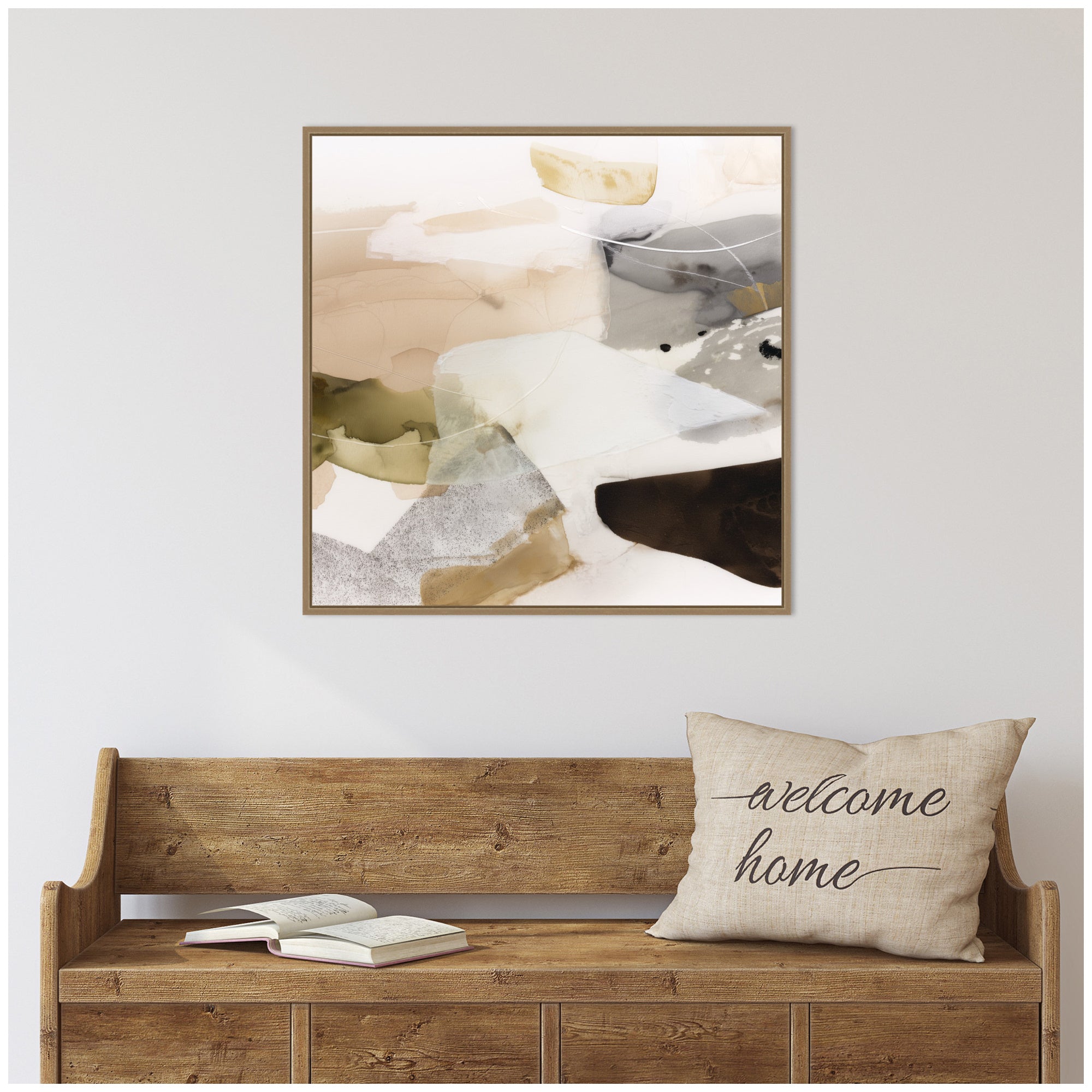 Golden Terrain by Amy Lighthall Framed Canvas Wall Art Print