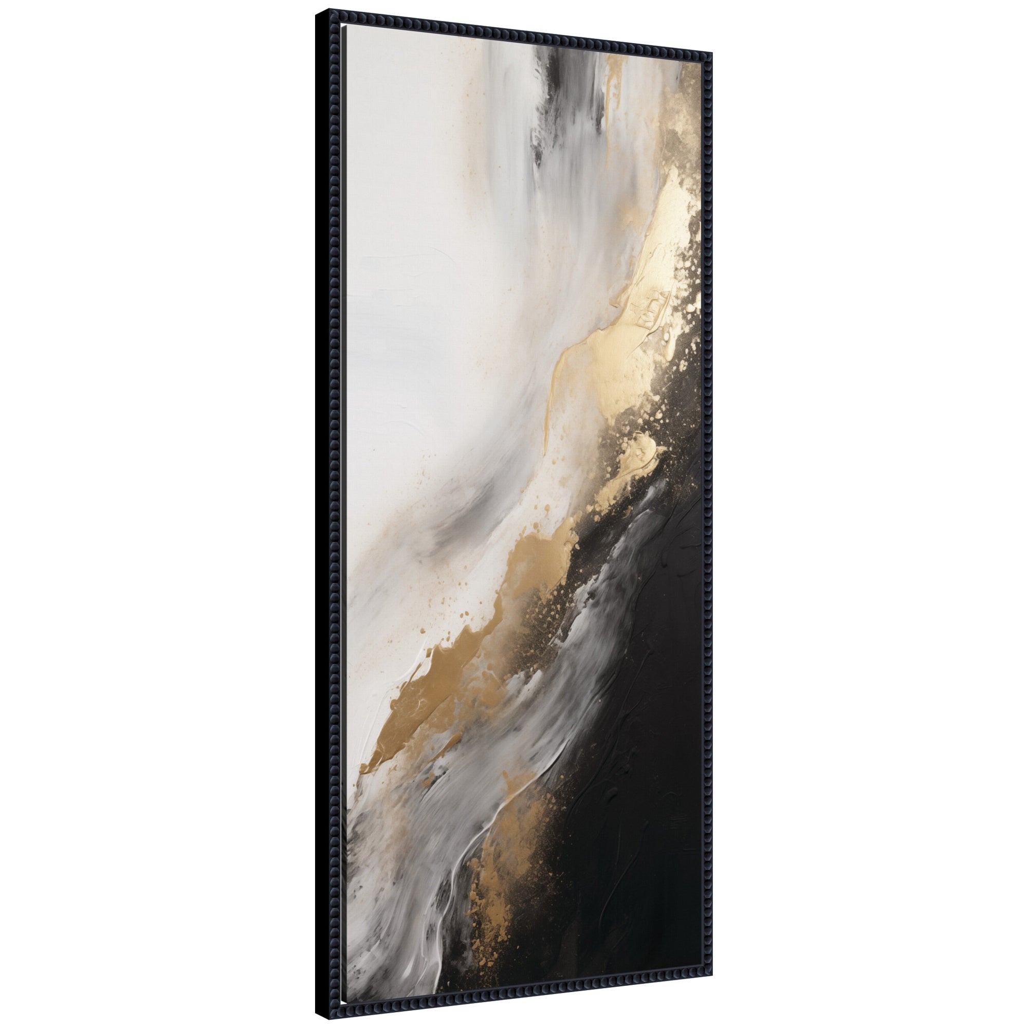 Luxe Drift Modern Glamour Abstract by The Creative Bunch Studio in Sylvie Beaded frame
