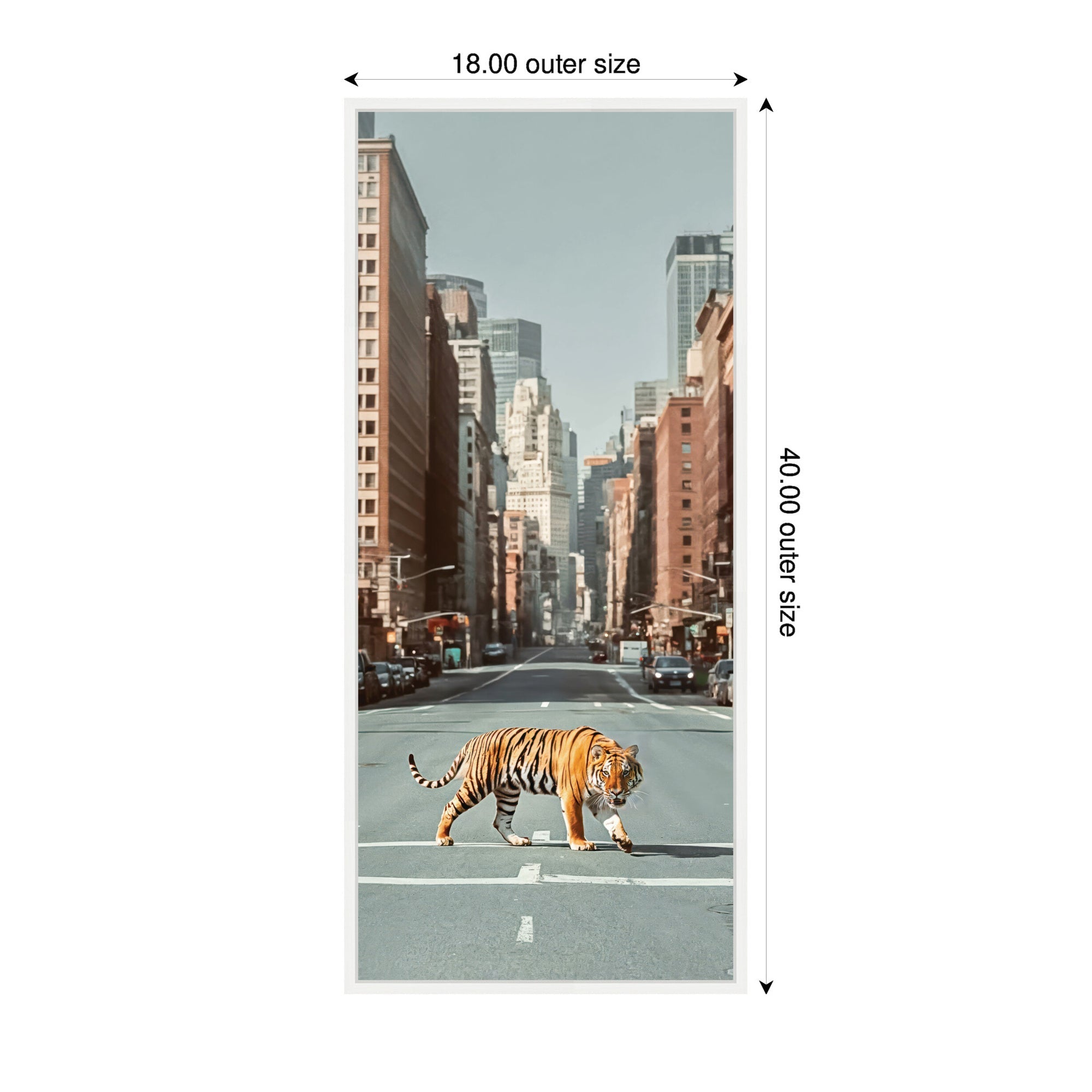Sylvie Urban Tiger in the City Framed Canvas by Michael Schauer