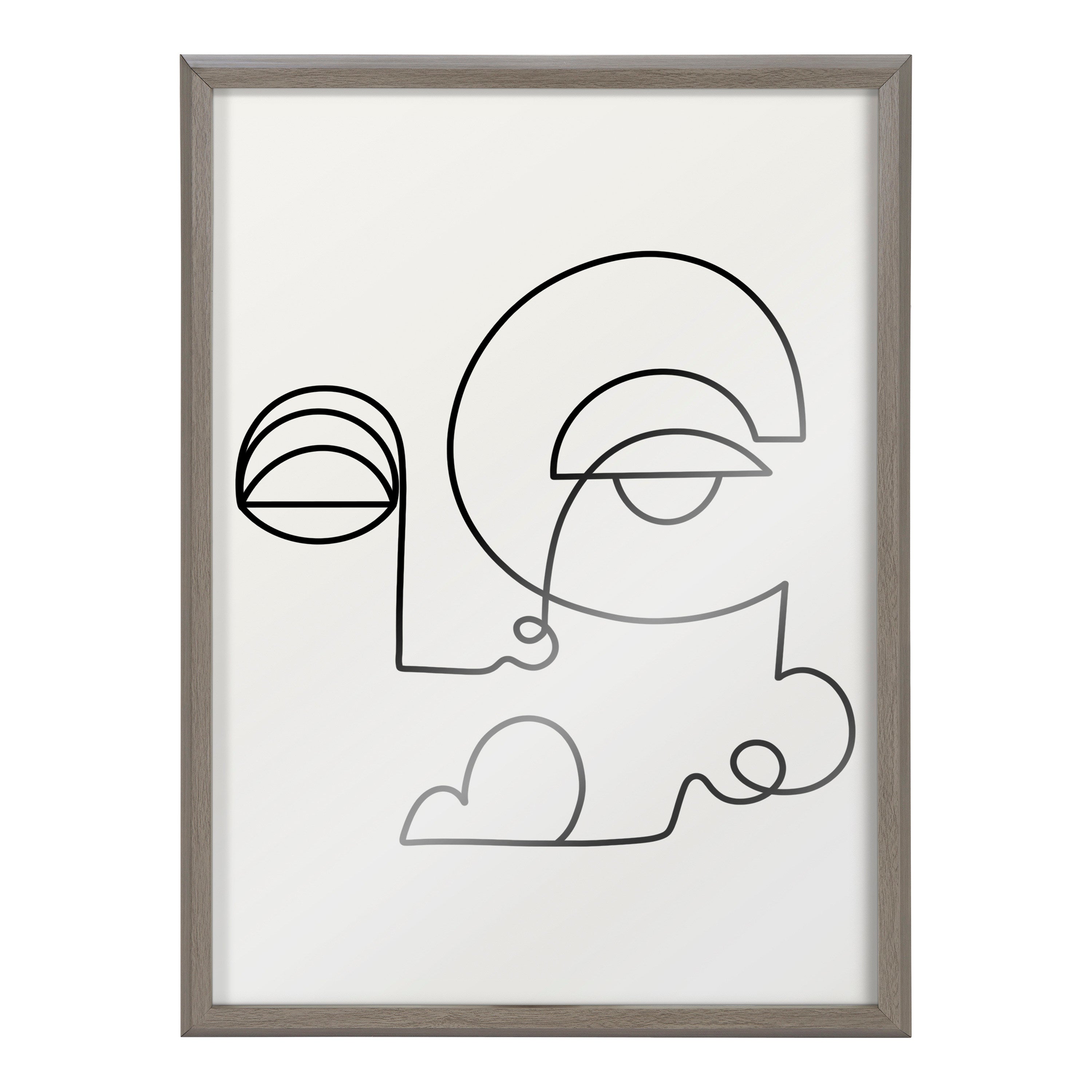 Blake Inner Battle Framed Printed Glass by Shatha Al Dafai