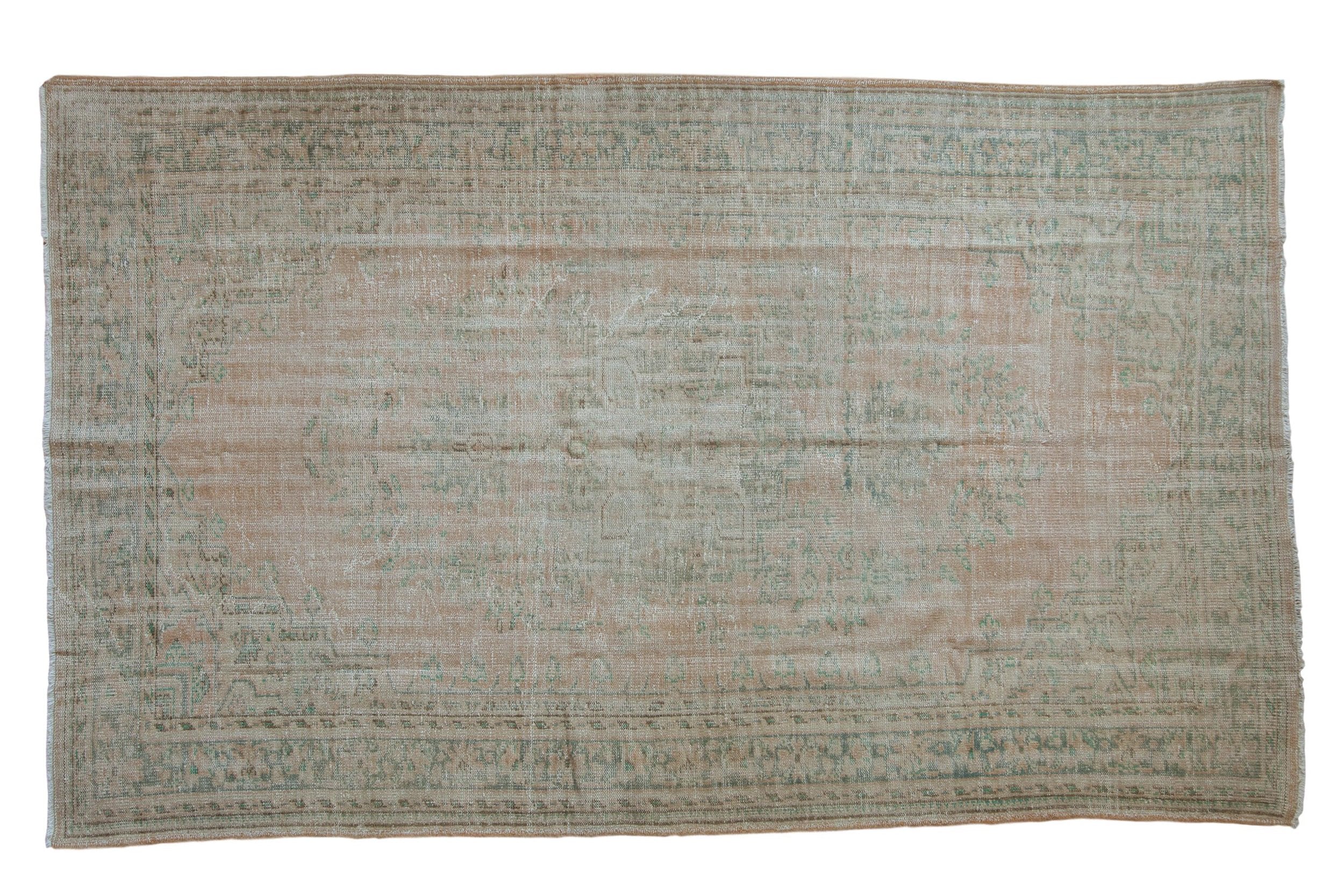 6x9.5 Vintage Distressed Oushak Carpet