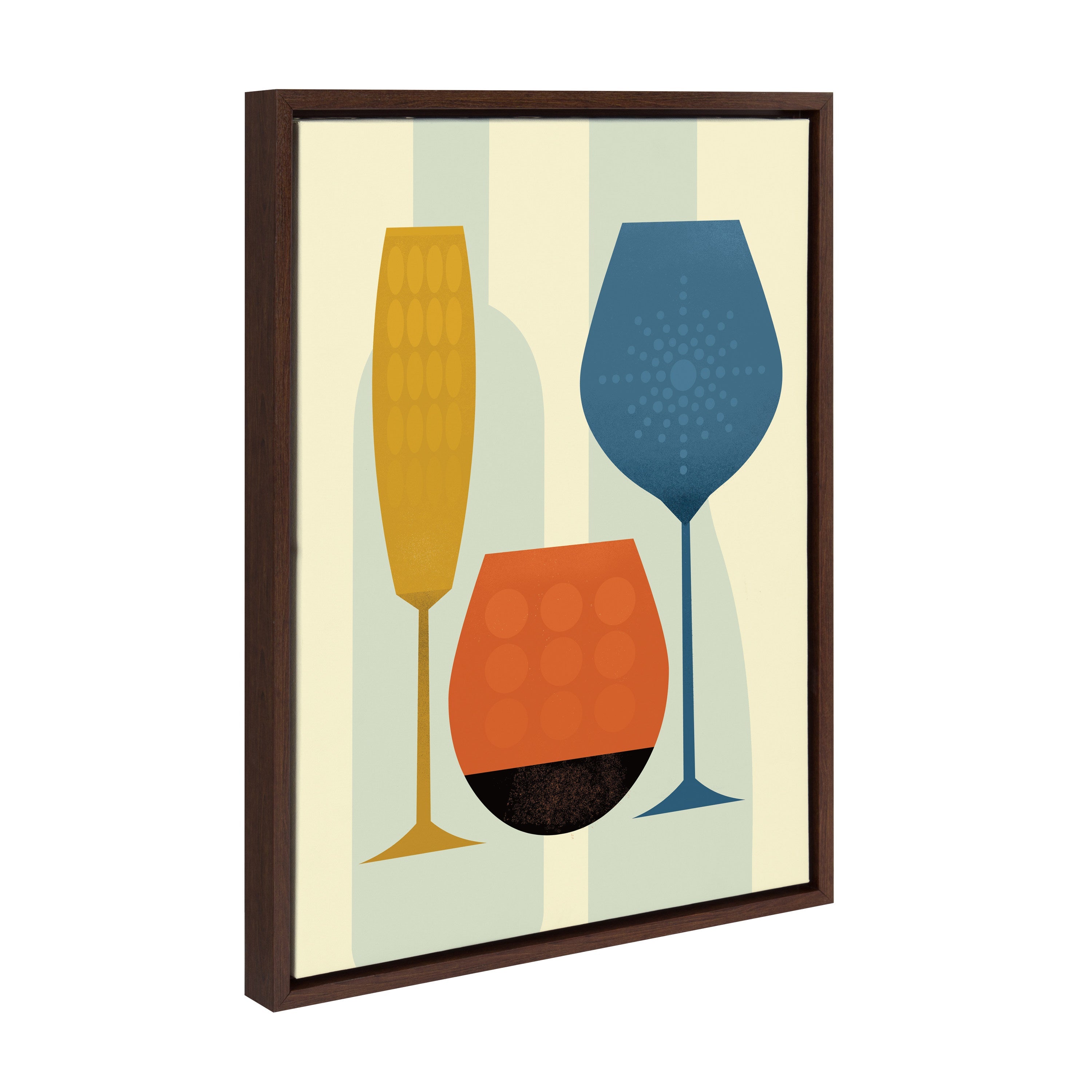 Sylvie Wine Framed Canvas by kateandlaurel - product image 2 for Resin Society