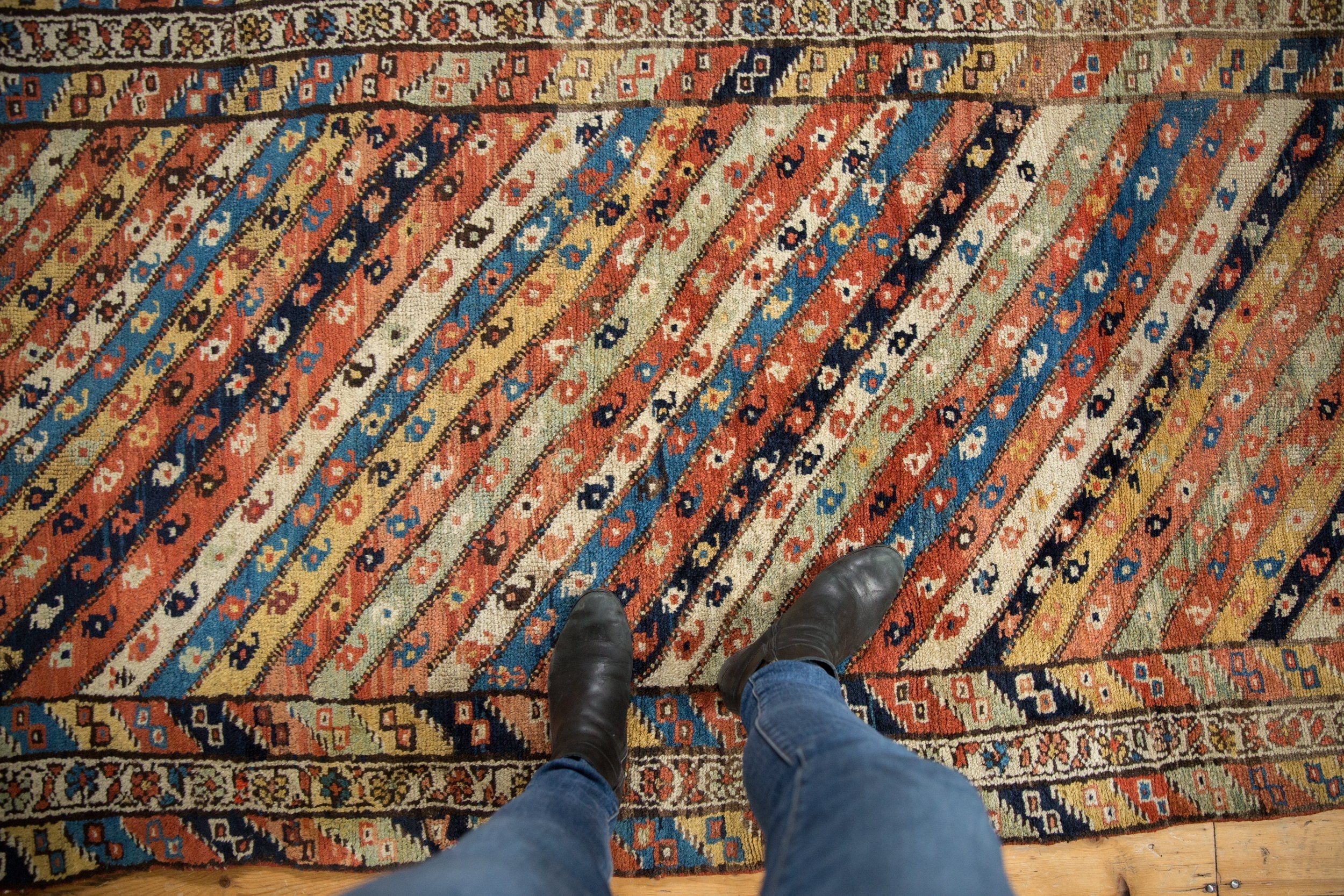 3.5x8.5 Antique Kurdish Rug Runner by Old New House® - product image 4 for Resin Society