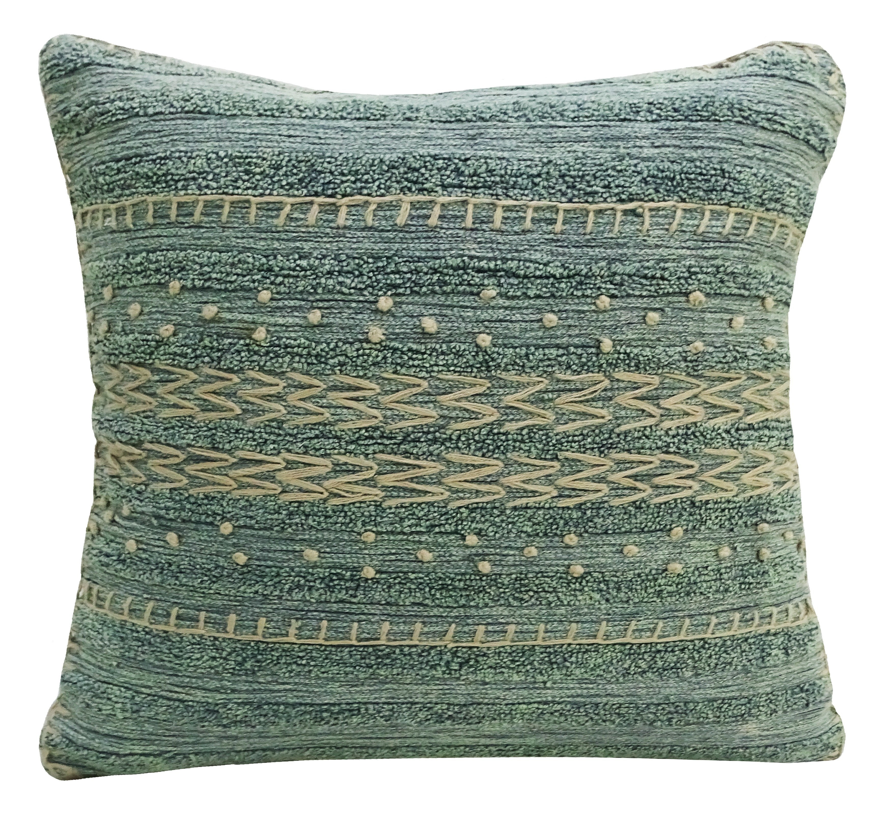 20"X20" Embroidery Throw Pillow for Couch