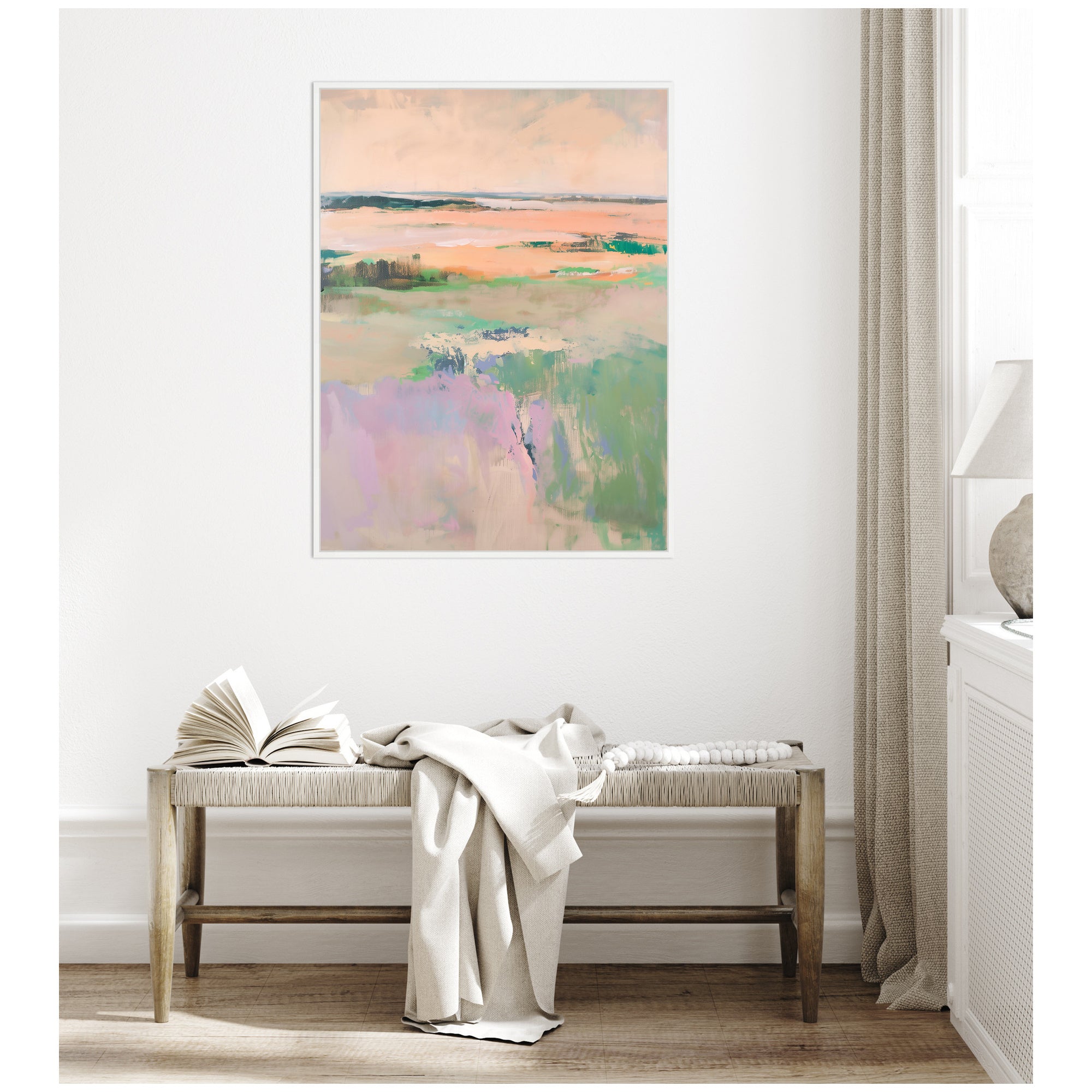 Sylvie Pastel Horizon II Framed Canvas