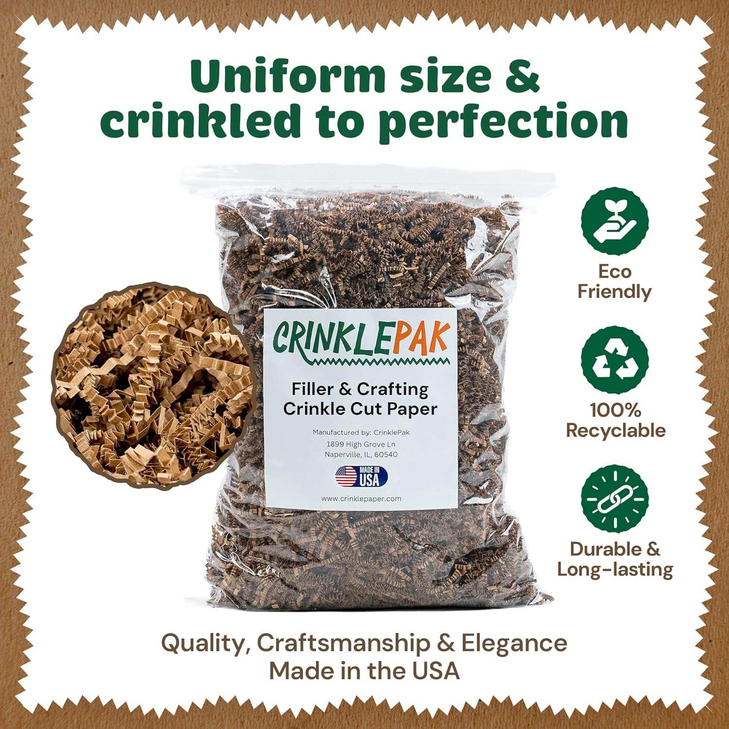 10 LB Kraft Crinkle Paper by CrinklePak - product image 3 for Resin Society