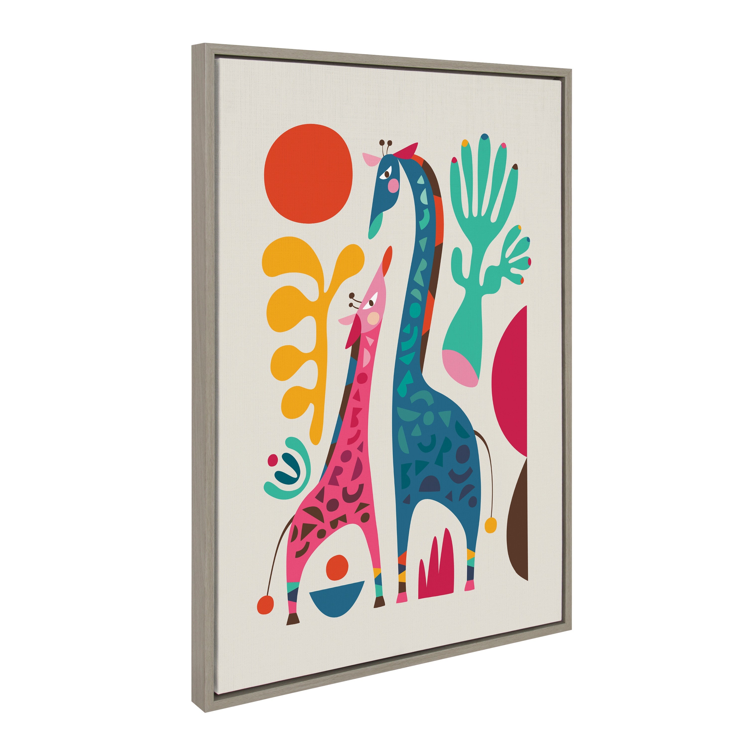 Sylvie Giraffe Love Framed Canvas by kateandlaurel - product image 20 for Resin Society