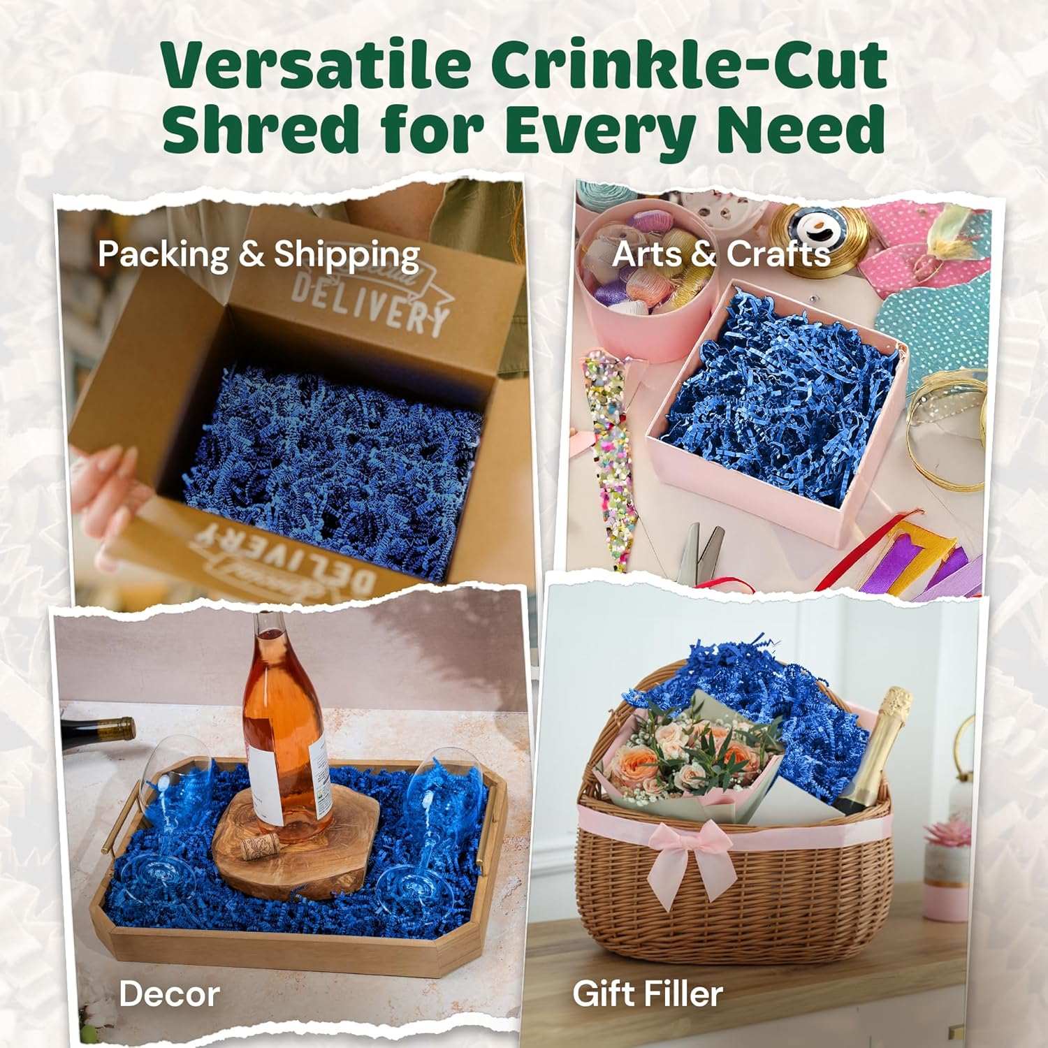 10 LB Blue Crinkle Paper by CrinklePak - product image 4 for Resin Society