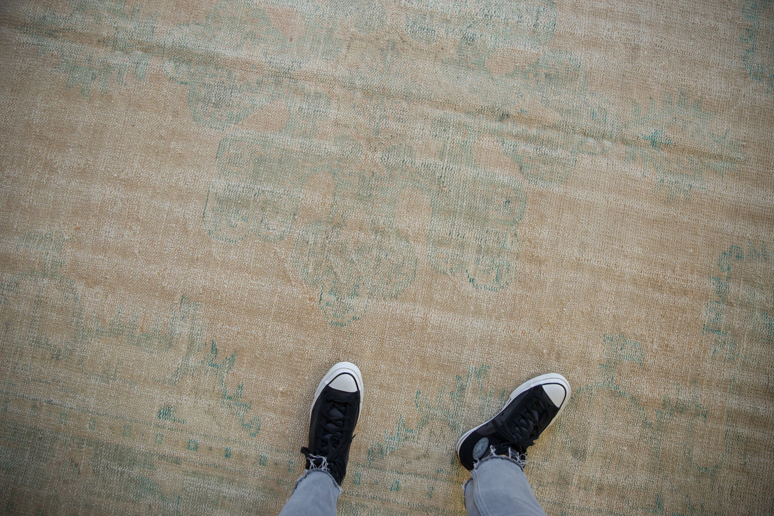 6.5x10 Vintage Distressed Oushak Carpet by Old New House® - product image 2 for Resin Society