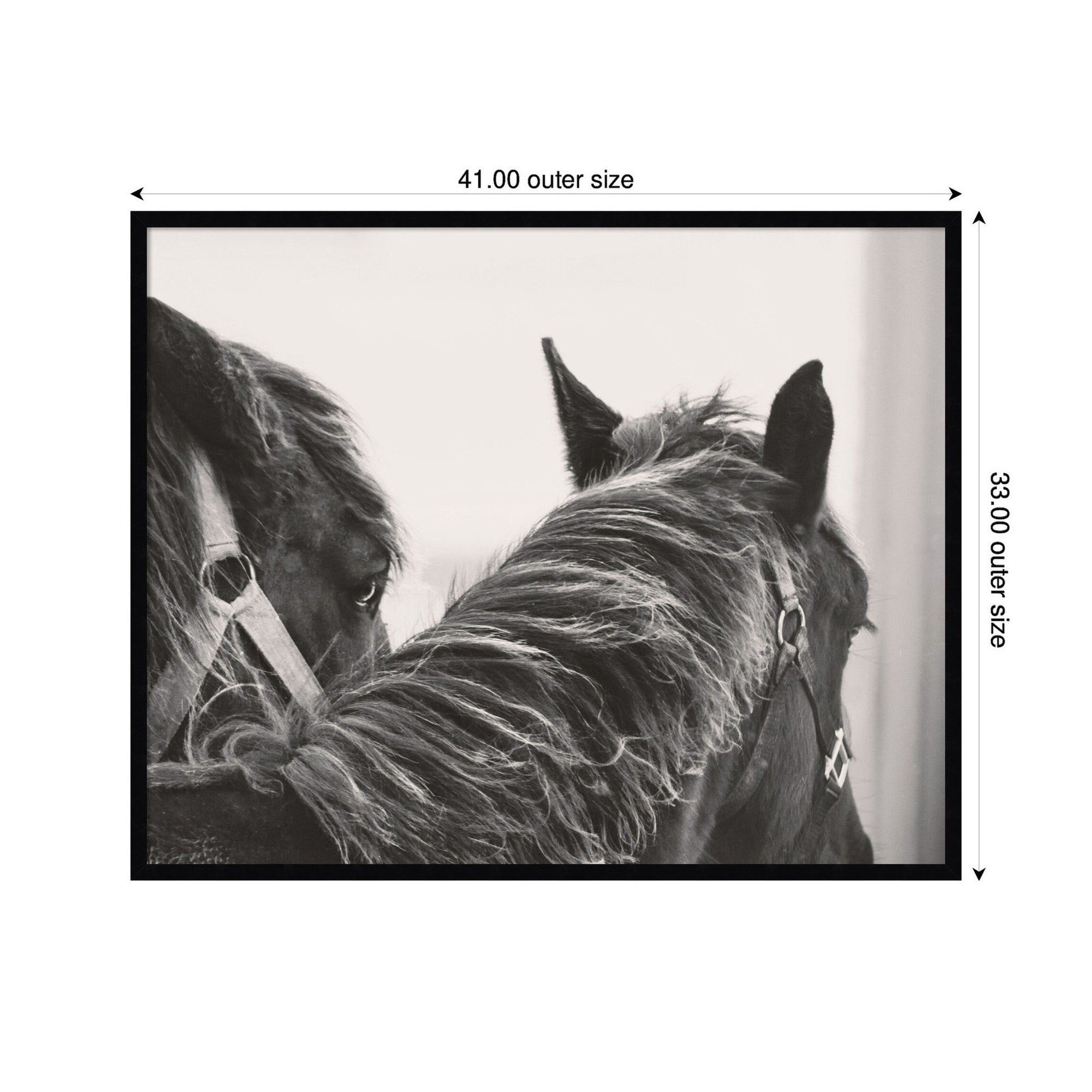 Black Horses by Emiko and Mark Franzen F2 Images Framed Wall Art Print