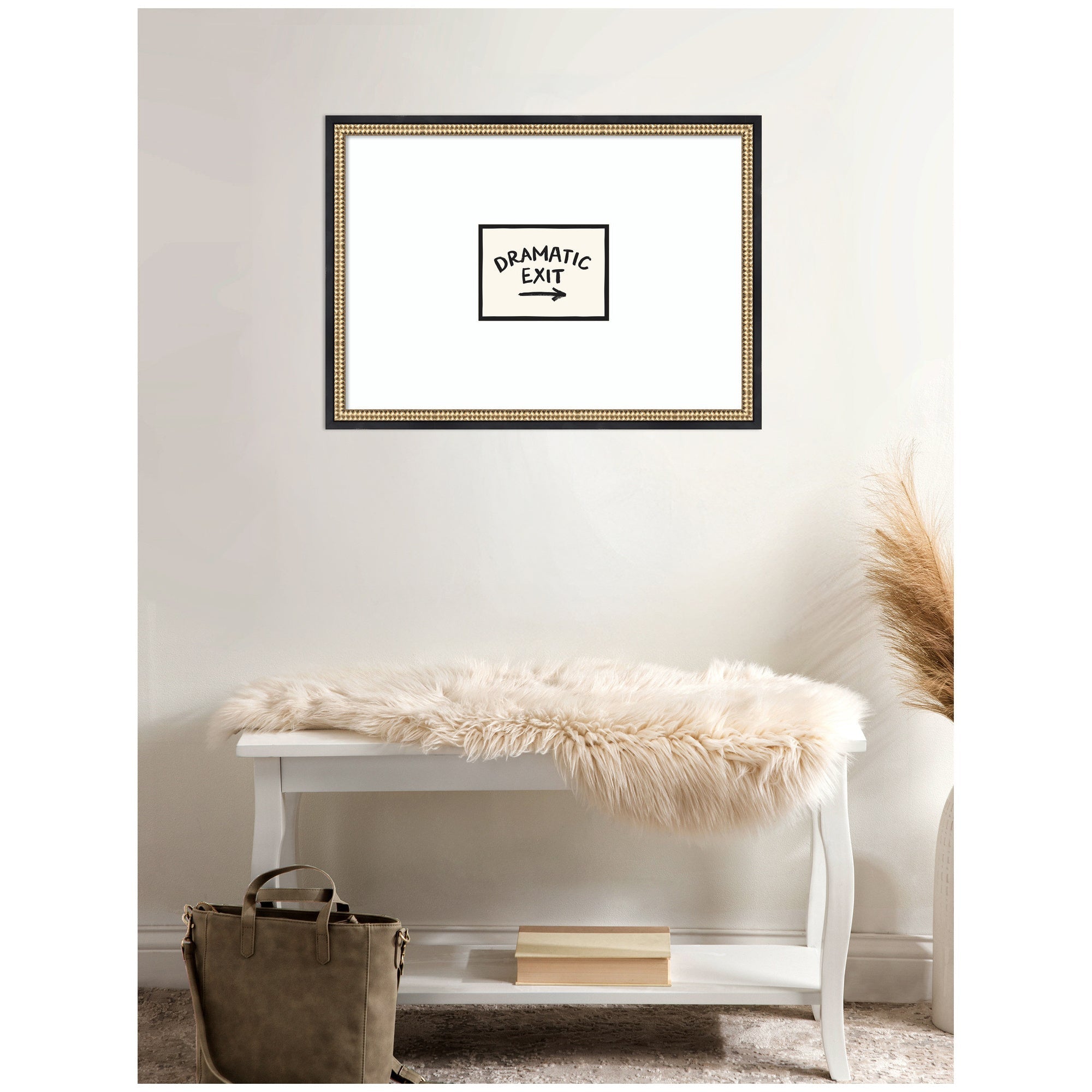 Dramatic Exit Entryway Sign by Lucky Guava Framed Wall Art Print