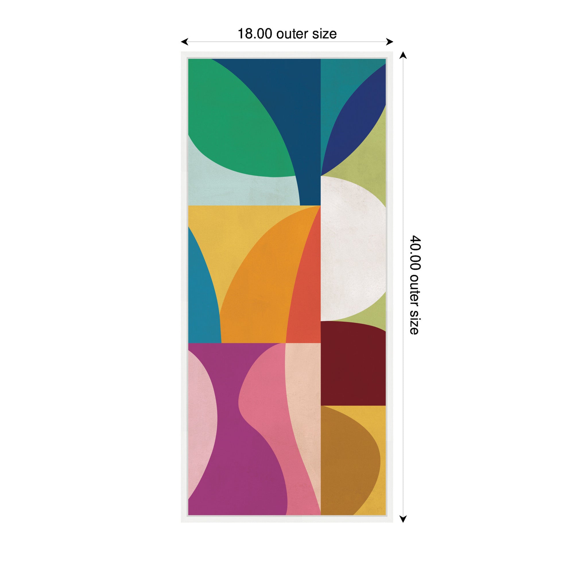 Abstract 01 Panel 1 by Rachel Lee Framed Canvas Wall Art Print