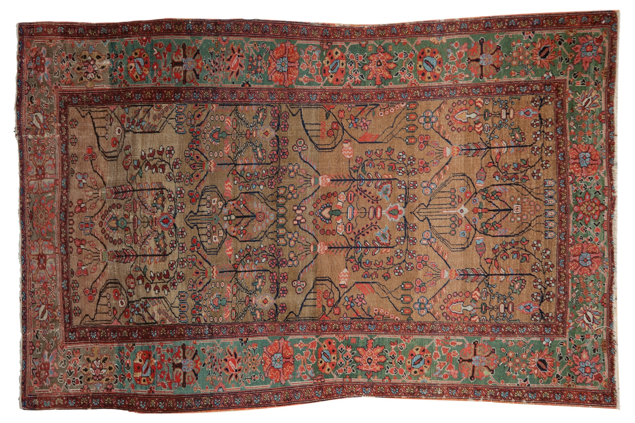 4x6.5 Antique Farahan Sarouk Rug by Old New House® - main product image for Resin Society