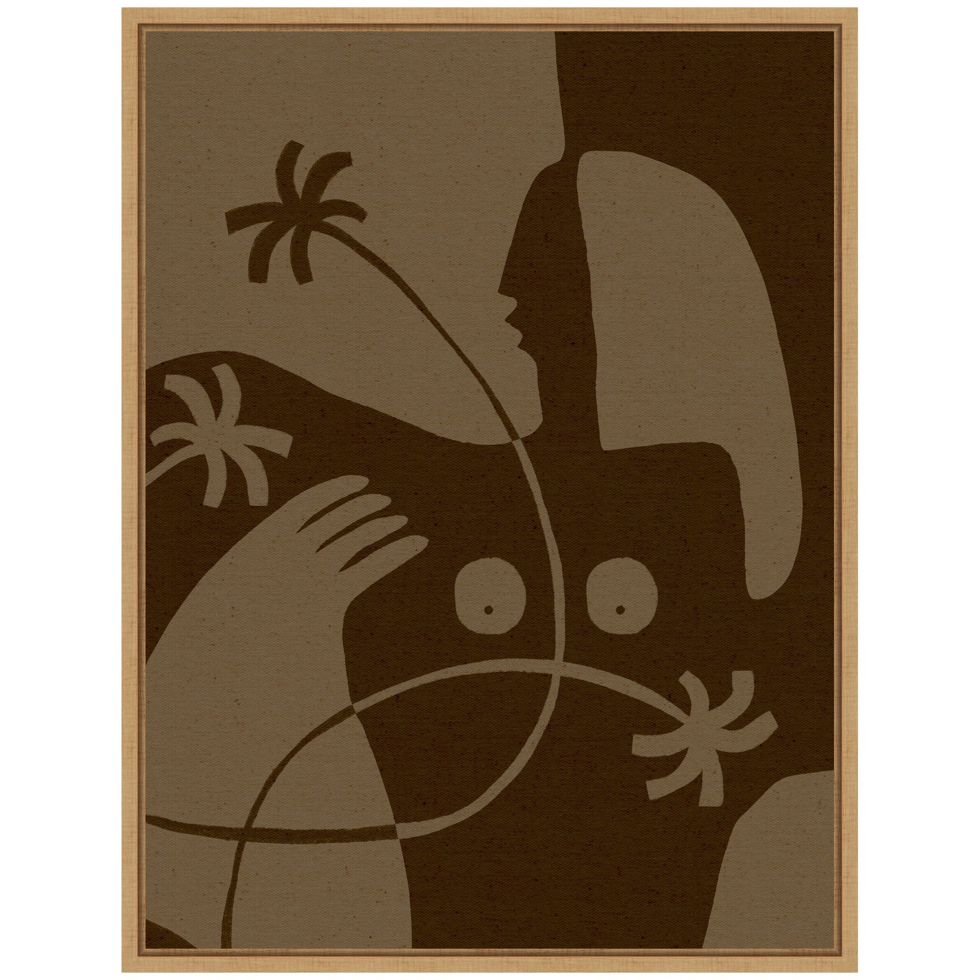 Sylvie The Land Story 6 Framed Canvas by Shatha Al Dafai