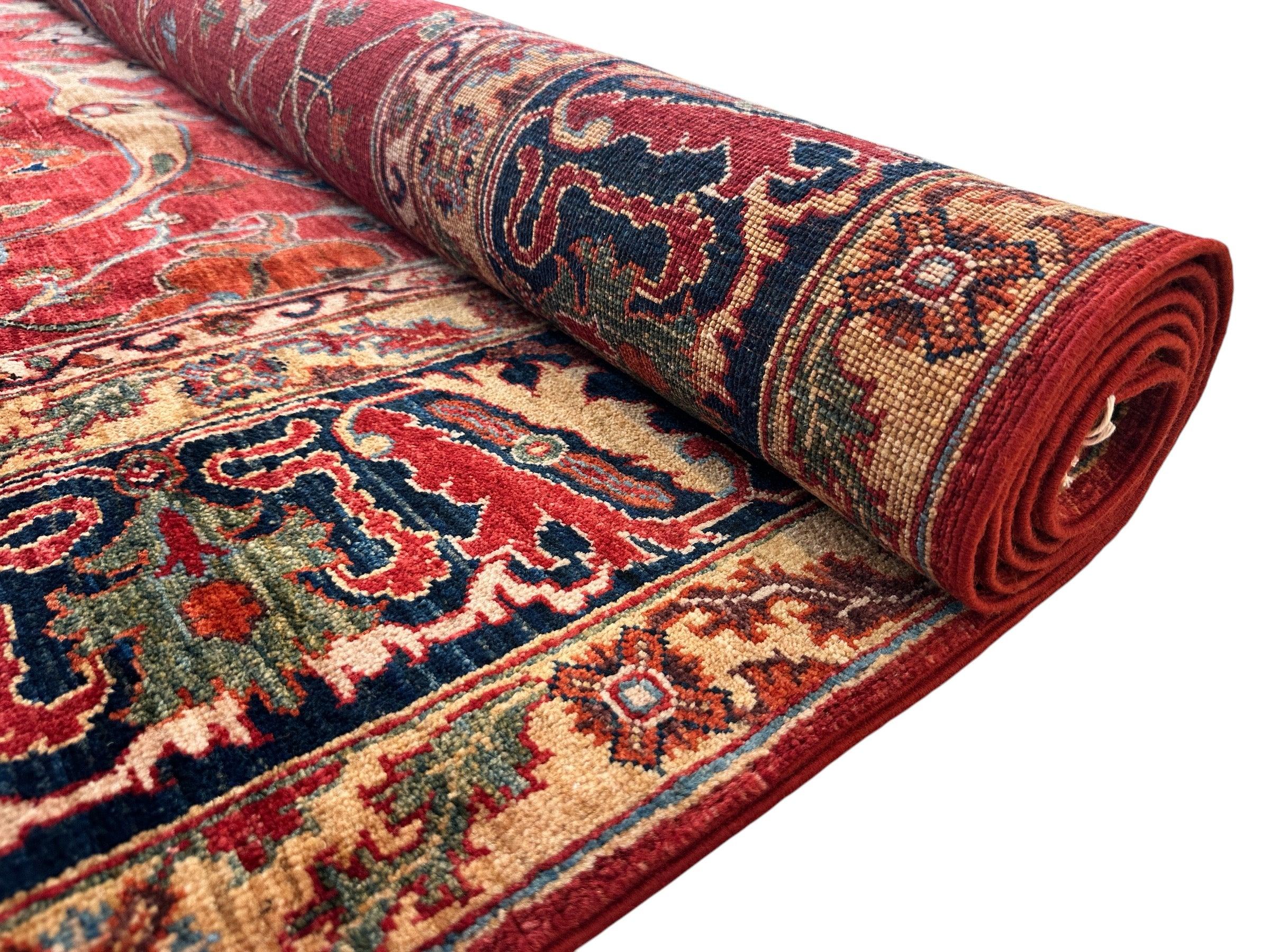Hand-Knotted Afghani Bidjar Wool Rug – 9’x12’6” – Intricate Geometric & by Rugistan - product image 15 for Resin Society
