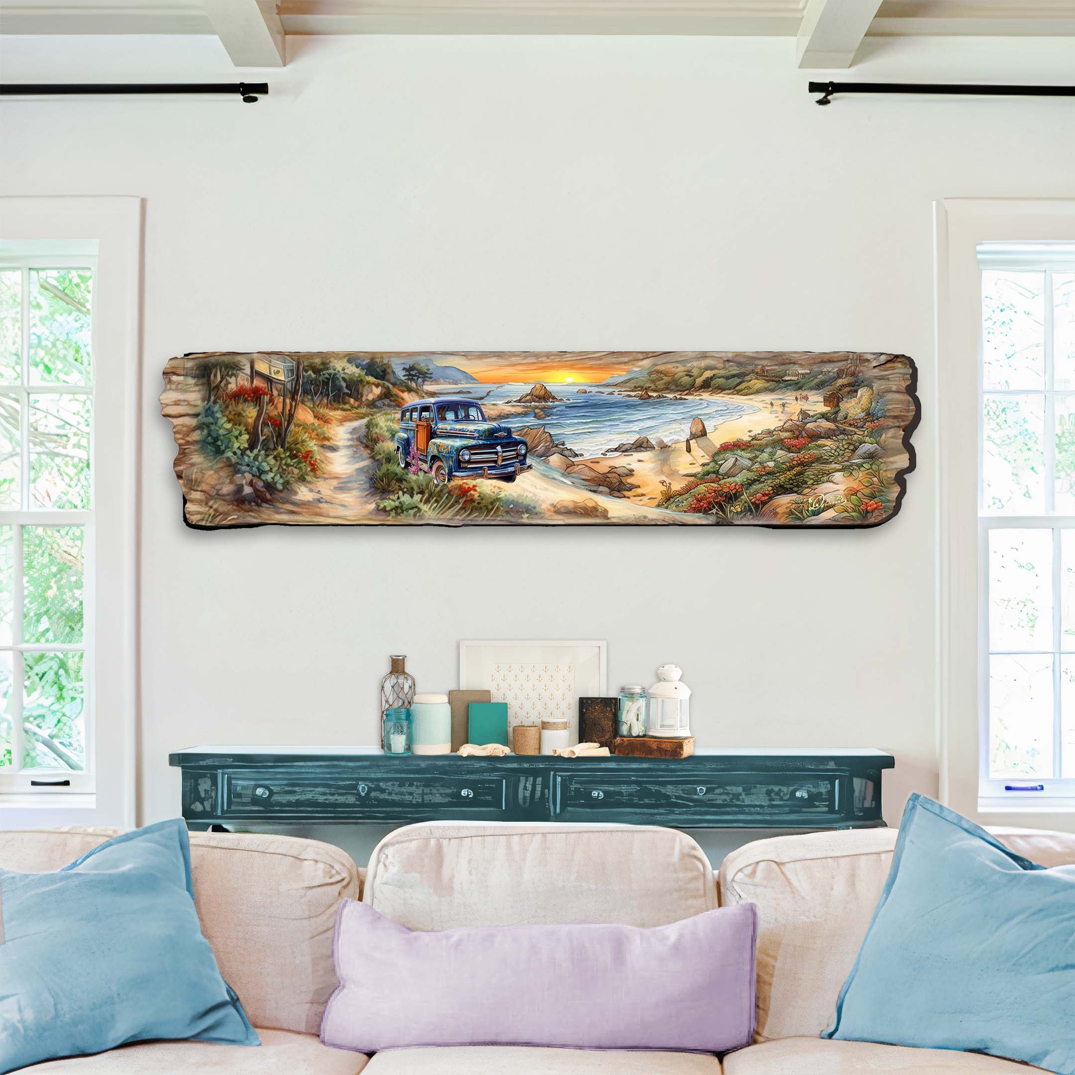 Coastal Sunrise Wooden Wall Art by G. DeBrekht Coastal Décor - 8491111W