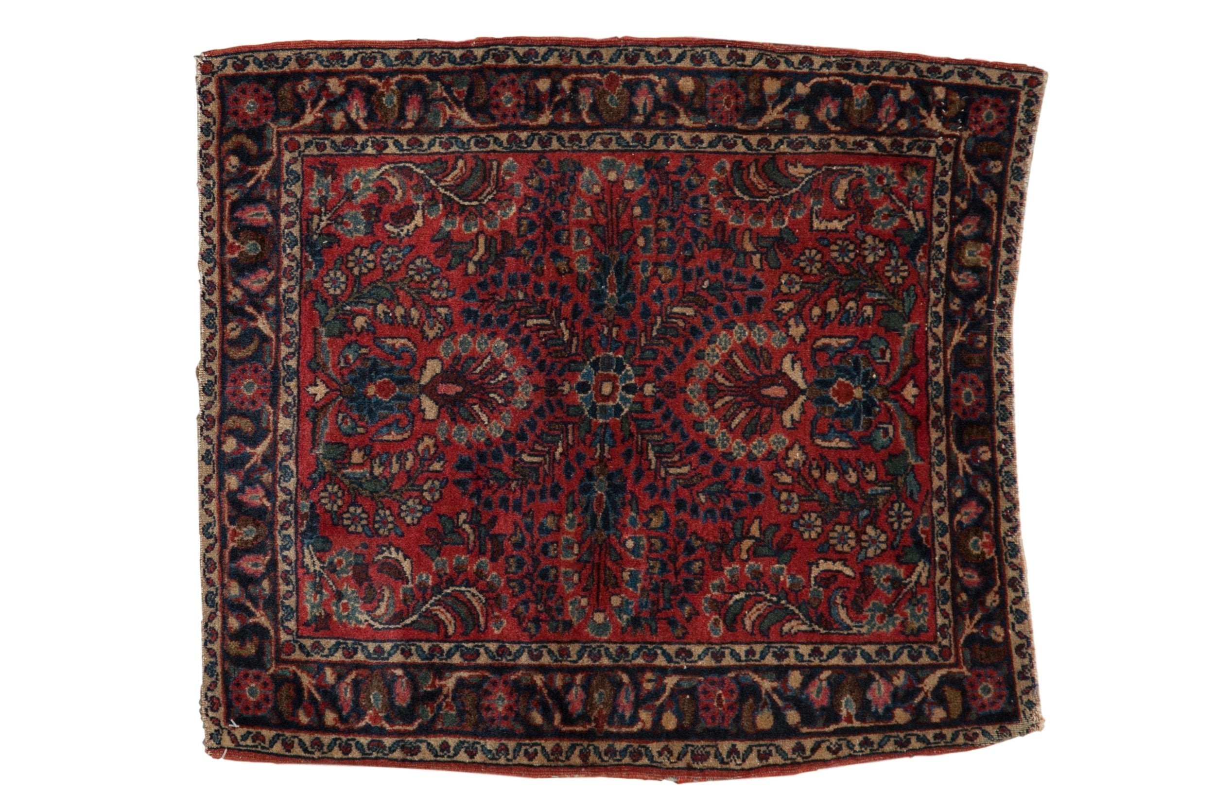 2.5x3 Vintage Fine German Sarouk Square Rug by Old New House® - main product image for Resin Society