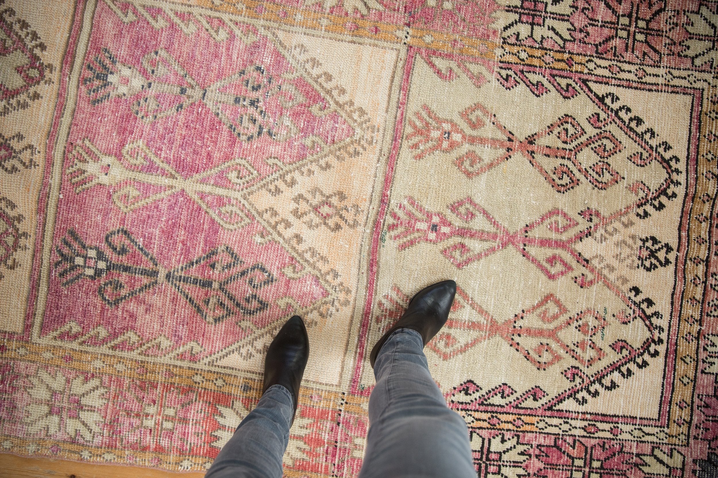 4.5x11.5 Vintage Distressed Oushak Rug Runner by Old New House® - product image 2 for Resin Society