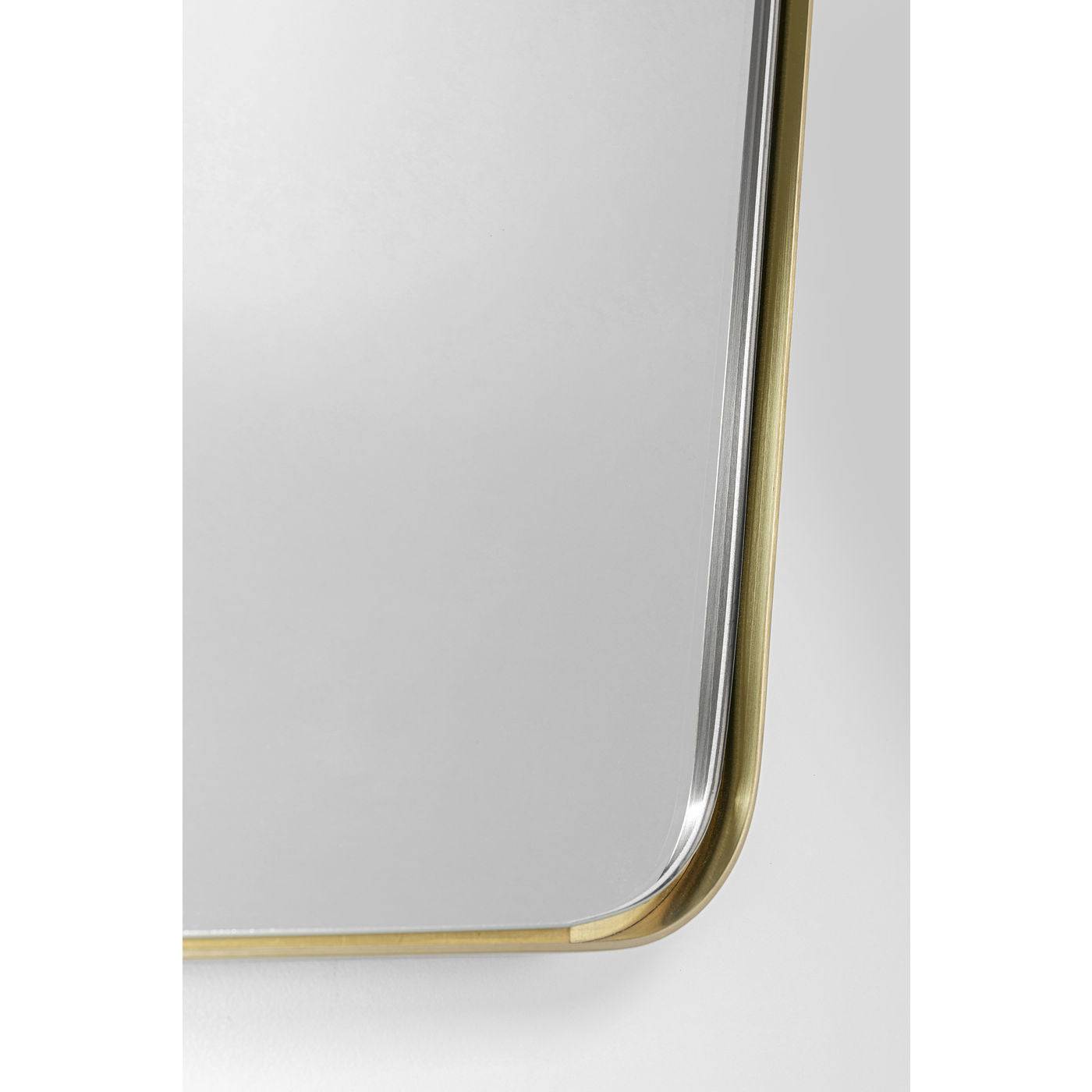 Wall Mirror Shape Hexagon Brass 64x95cm