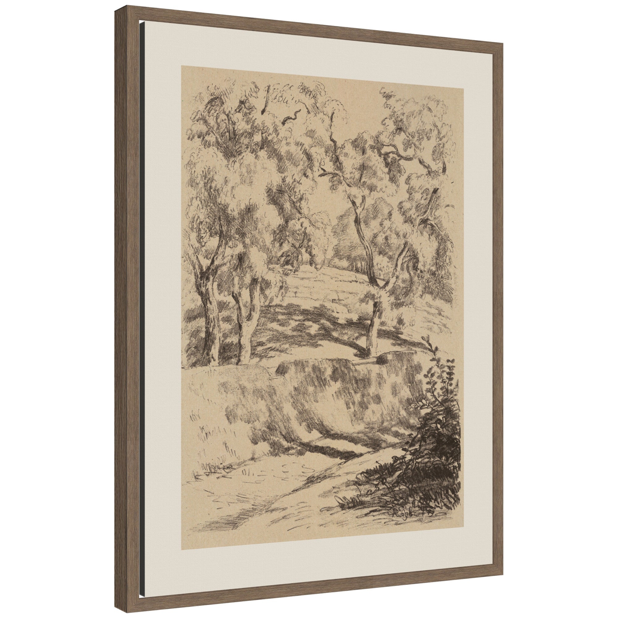 Near Brantome 1928 Roger Fry by Nostalgia Prints Framed Canvas Wall Art Print