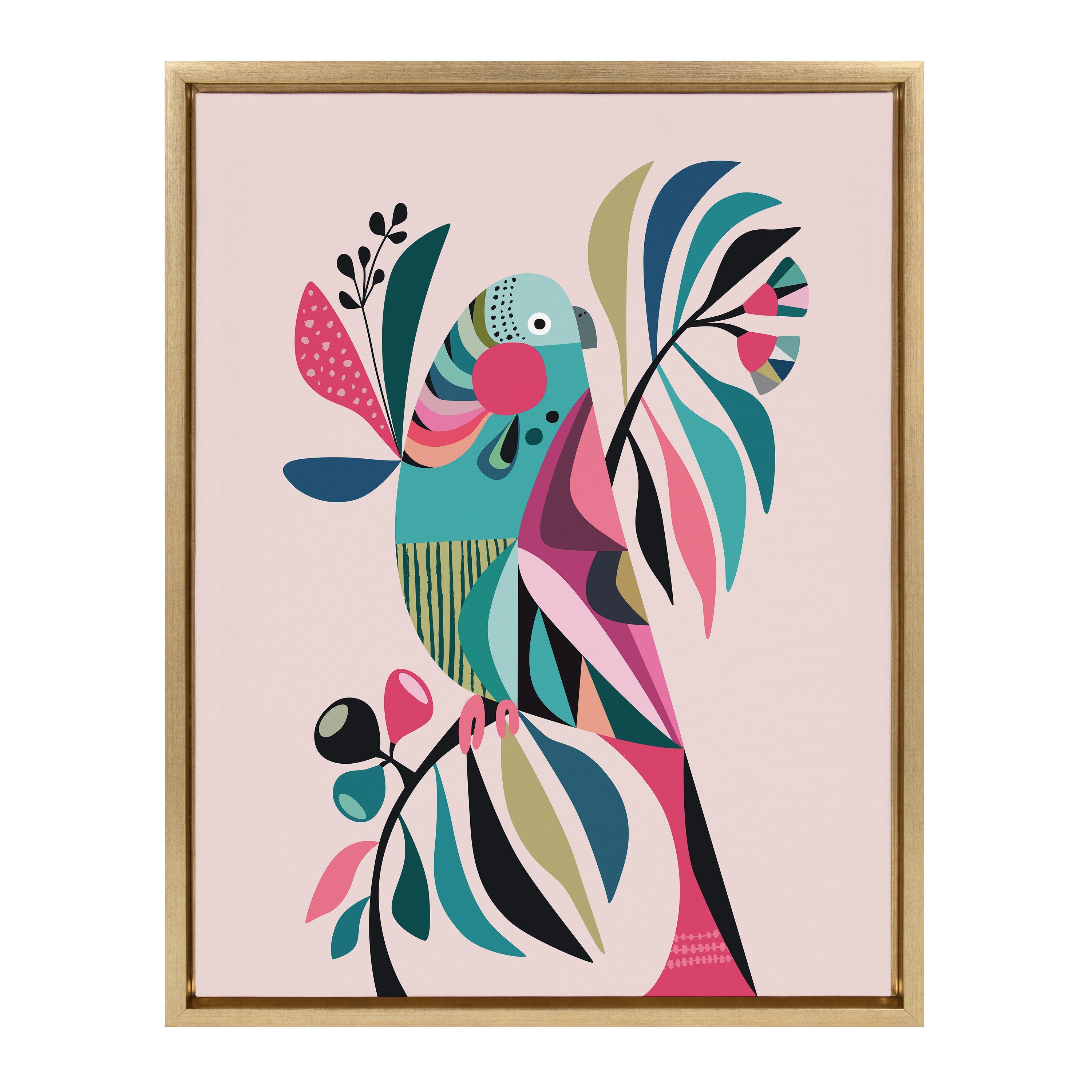 Sylvie Parakeet Framed Canvas by kateandlaurel - product image 15 for Resin Society