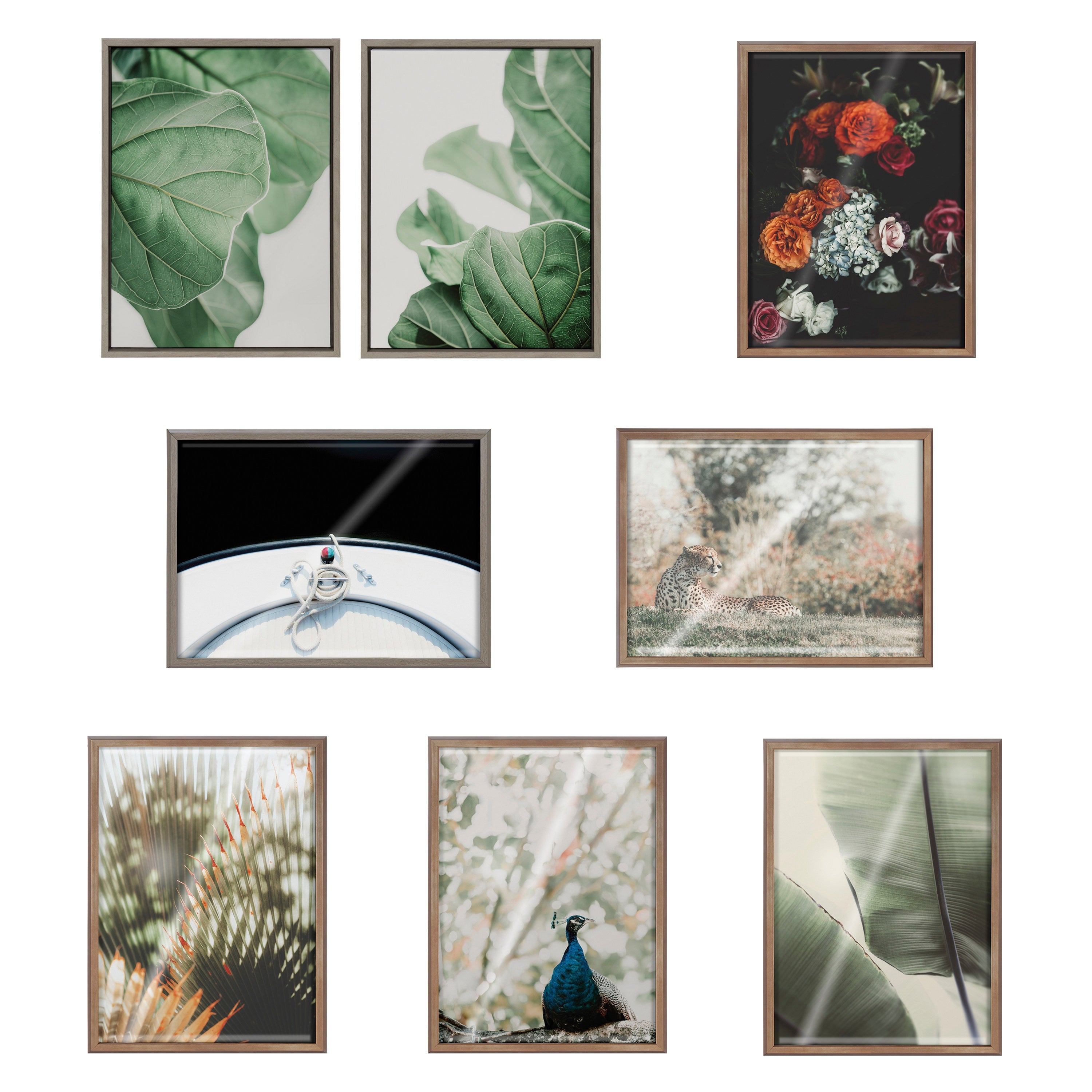 Sylvie Plant Study 6 and Plant Study 7 Framed Canvas Set by Alicia Abla by kateandlaurel - product image 20 for Resin Society