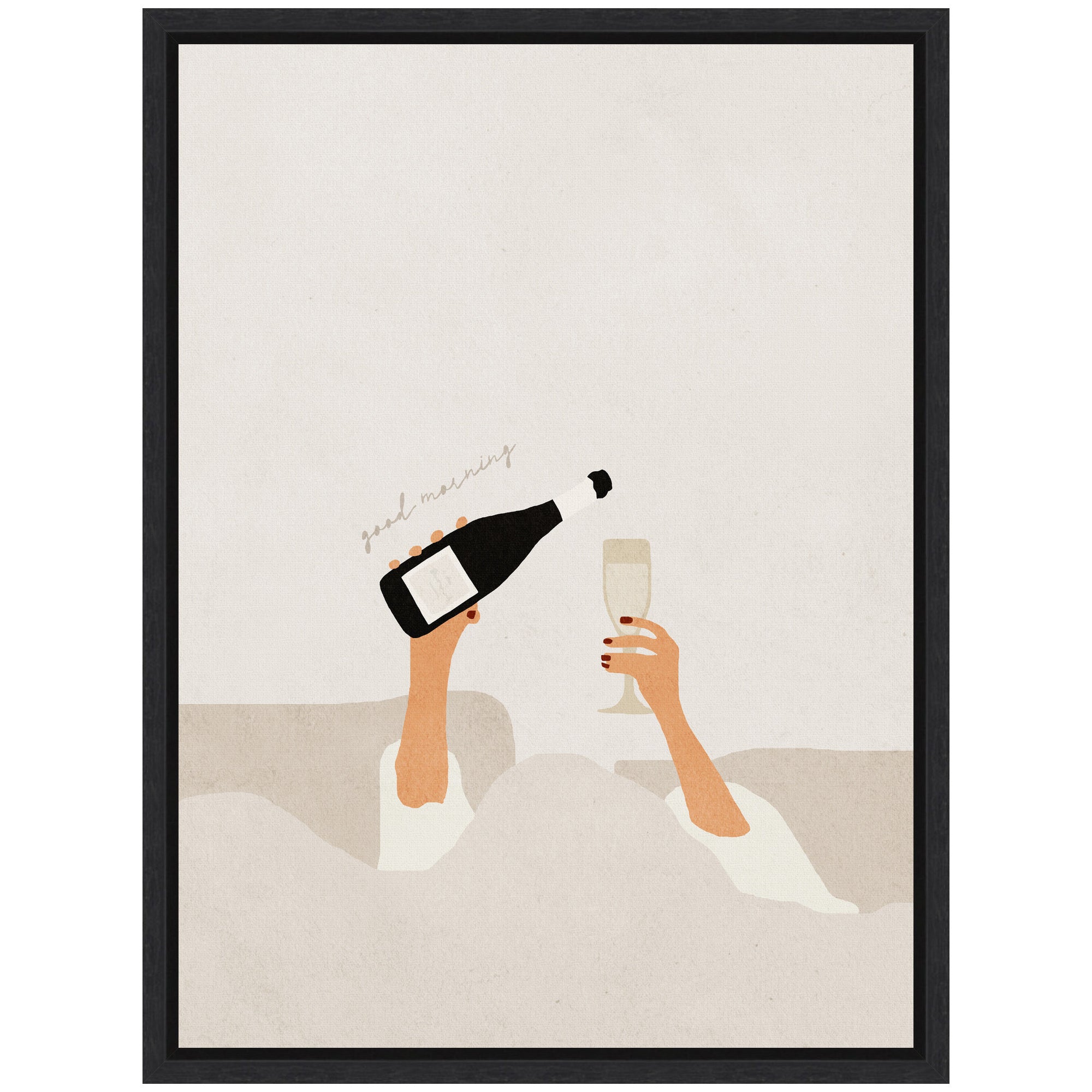 Sylvie Good Morning Art Print Framed Canvas by July Art Prints