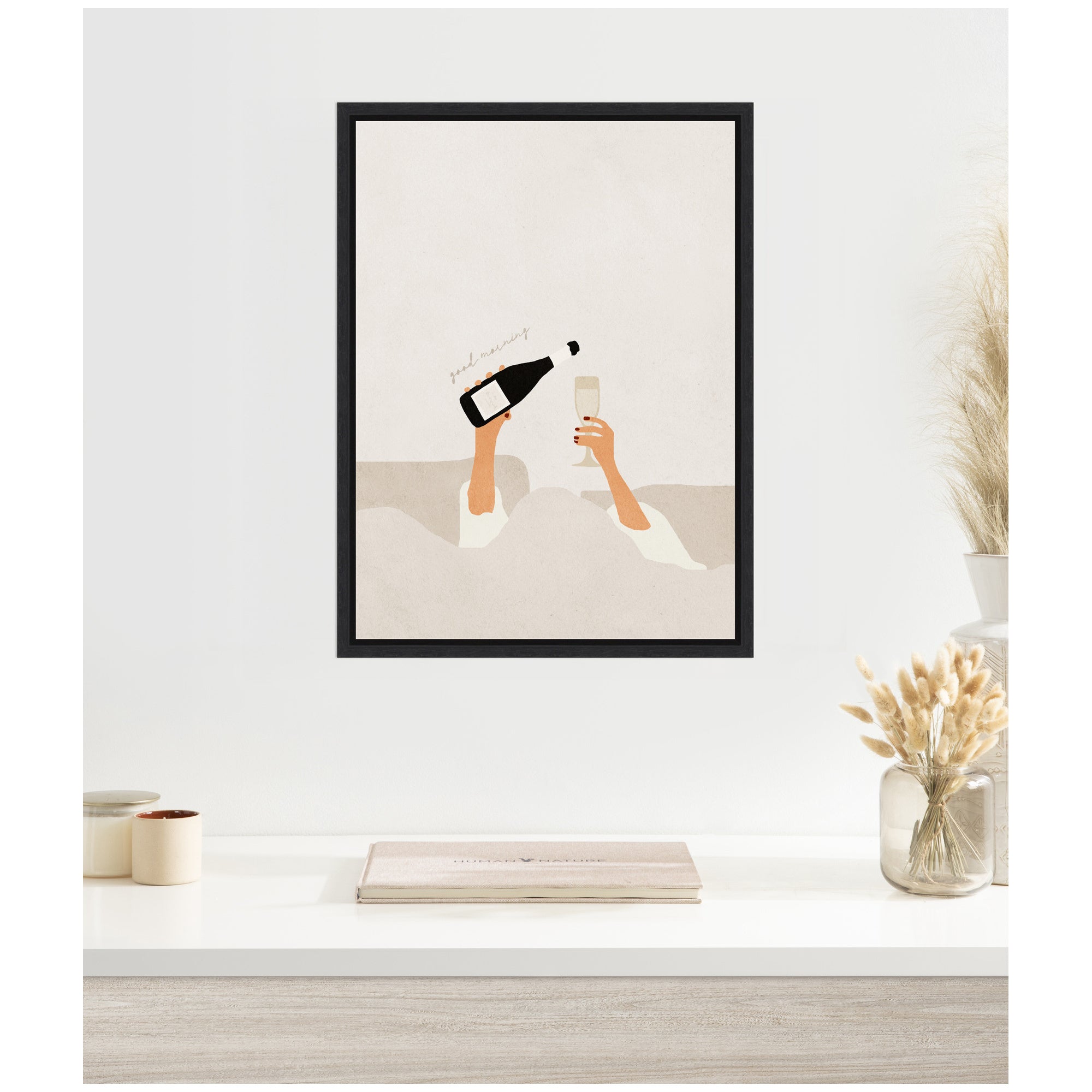 Sylvie Good Morning Art Print Framed Canvas by July Art Prints