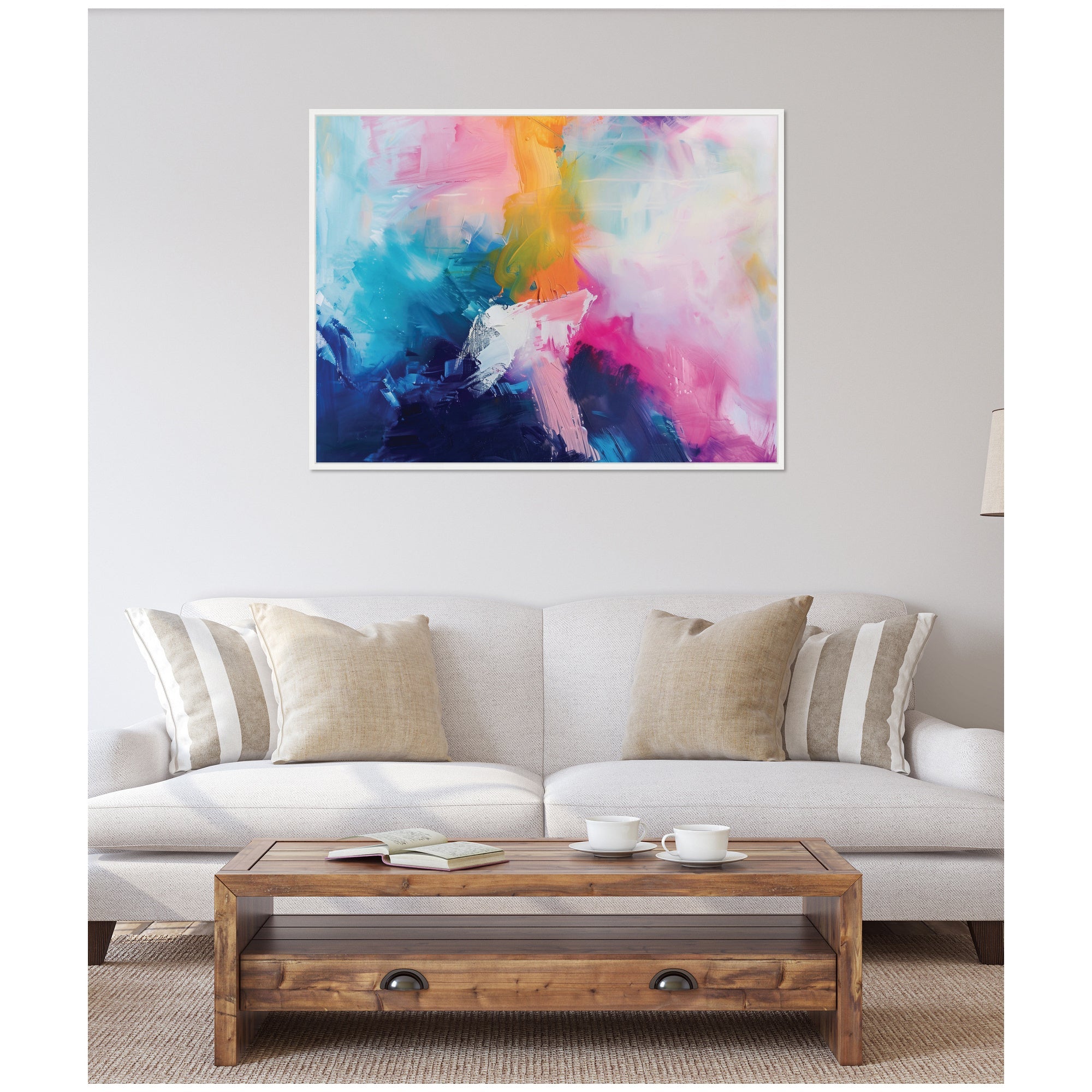 Sylvie Bright Abstract I Framed Canvas by Amy Lighthall