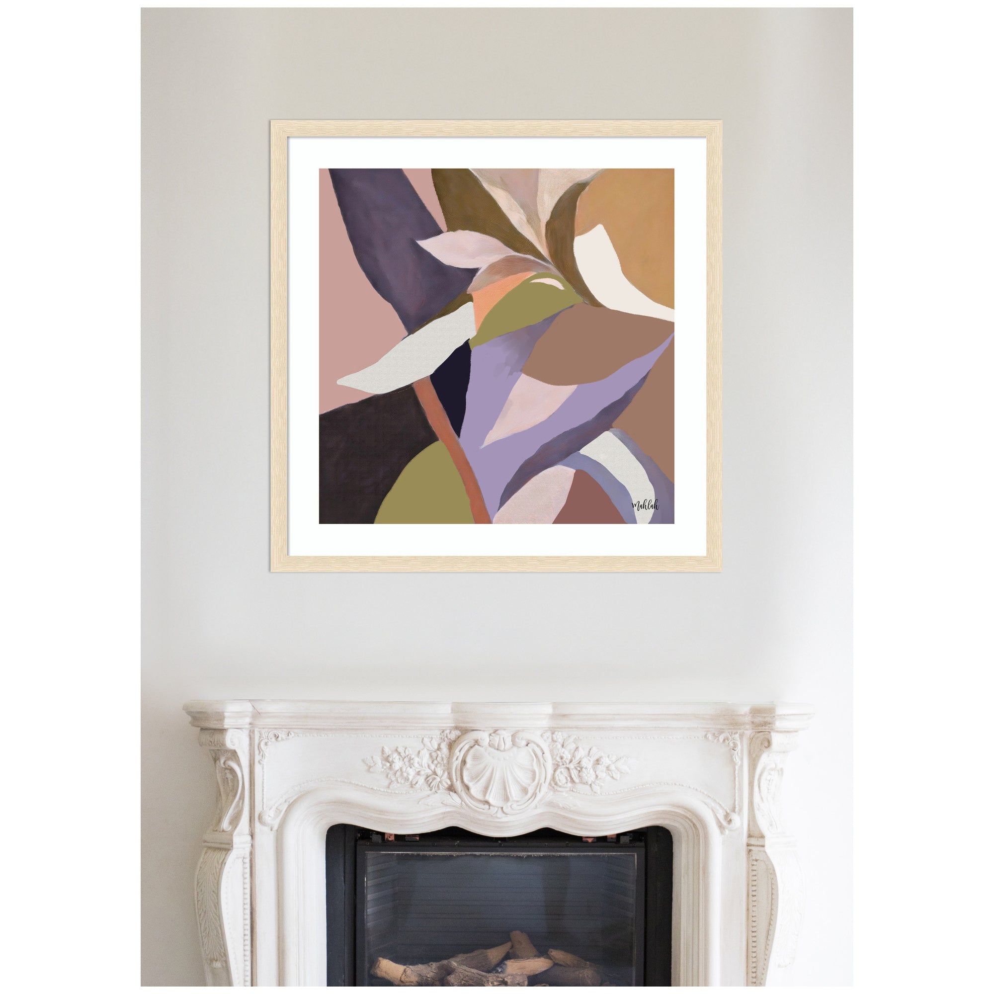 Framed Art Azure stems by Inkheart Designs