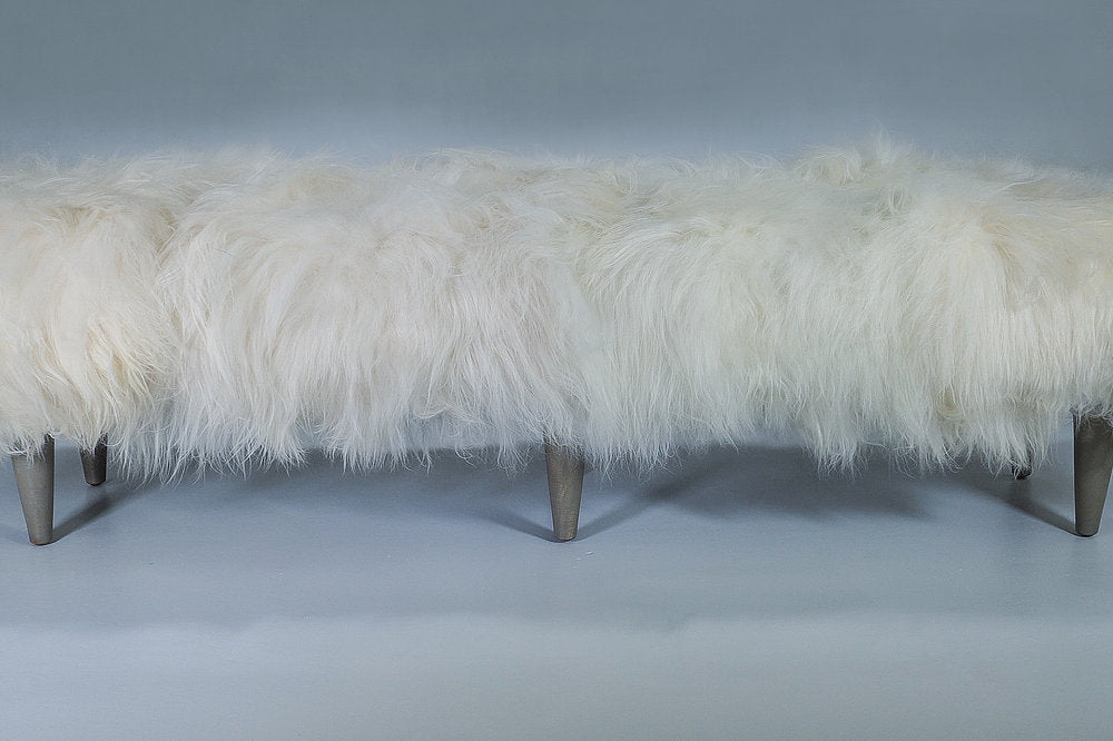 84″ Icelandic Fur Bench by Enrico Bartolini - product image 2 for Resin Society