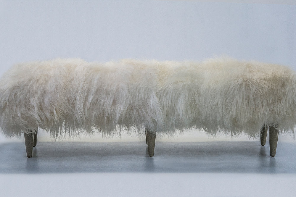84″ Icelandic Fur Bench by Enrico Bartolini - product image 3 for Resin Society