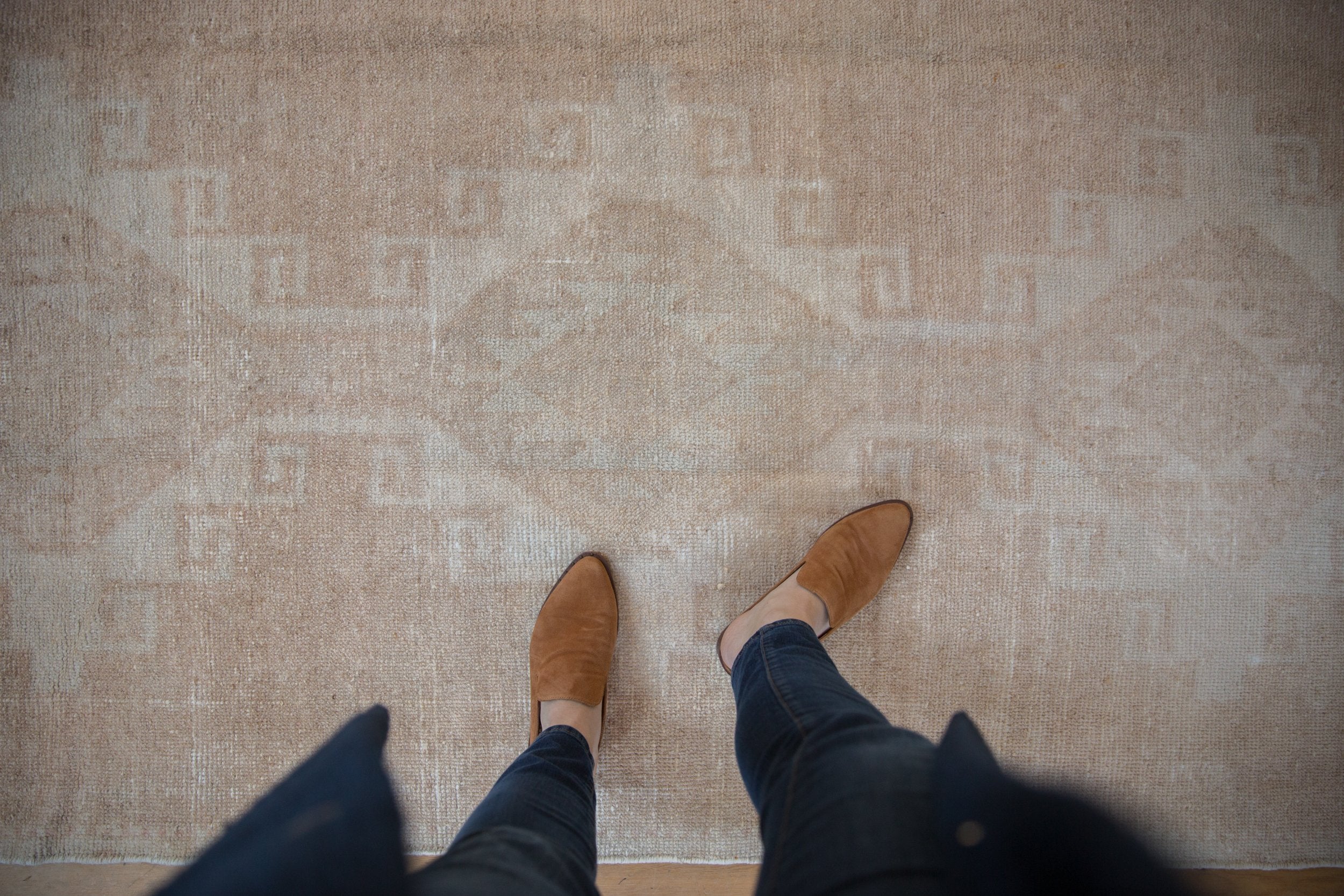 3.5x12.5 Vintage Distressed Oushak Rug Runner by Old New House® - product image 2 for Resin Society