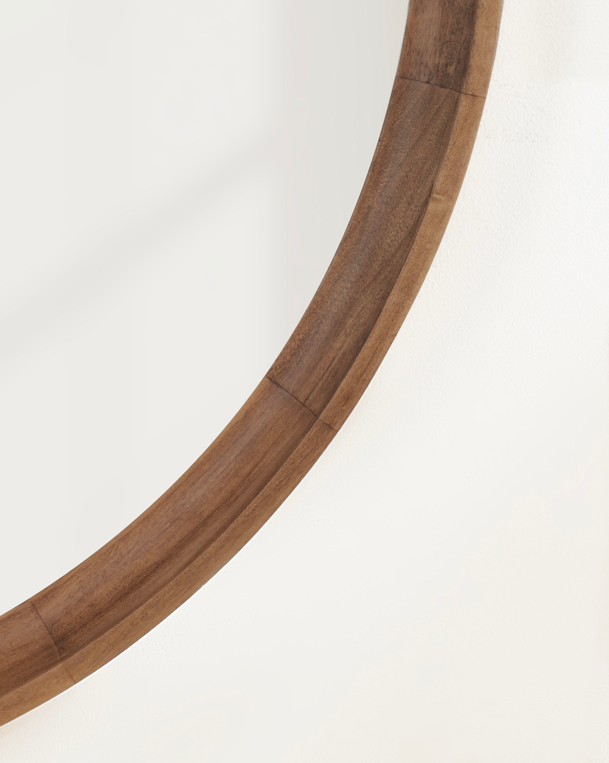 Hatherleigh Round Wood Wall Mirror