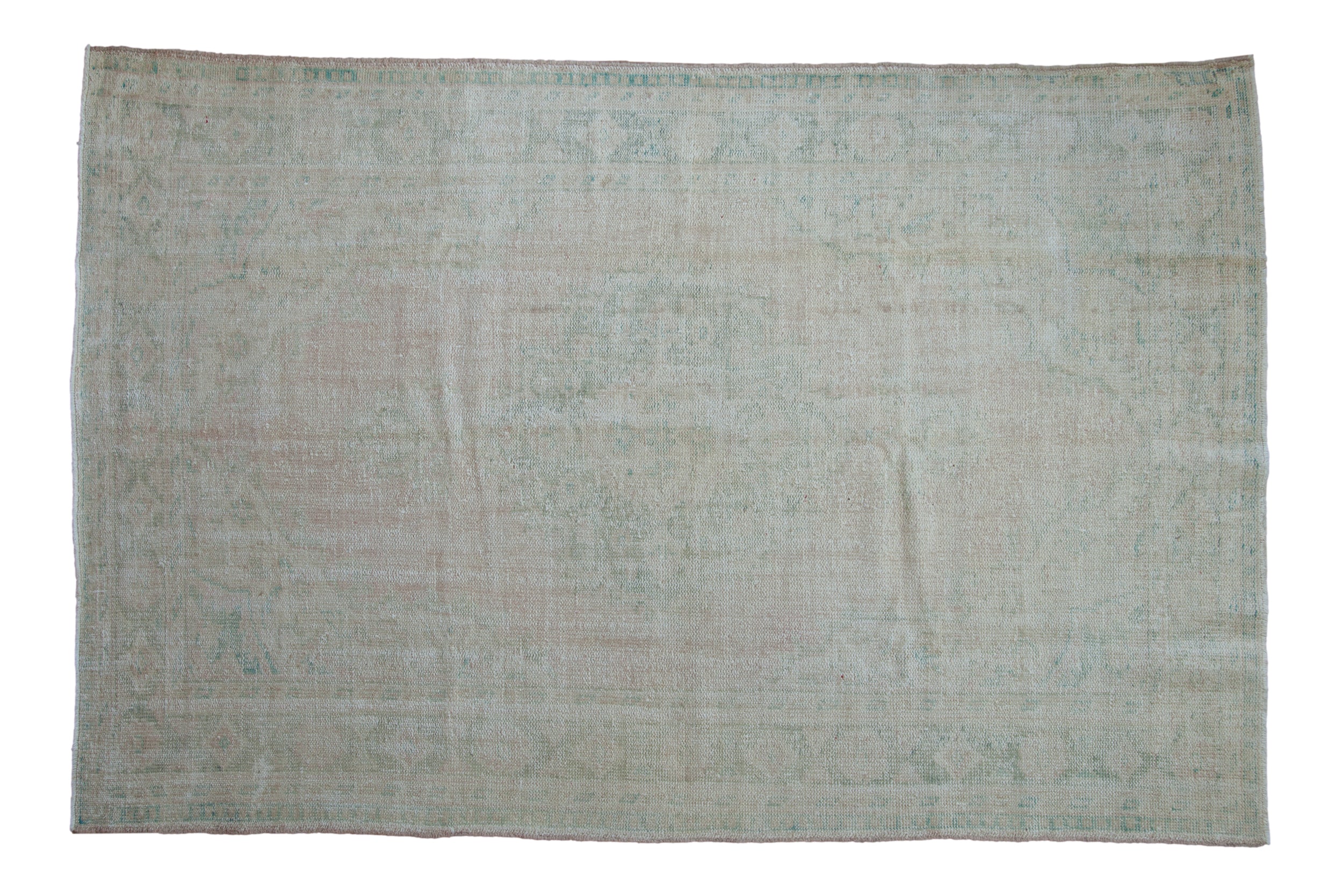 6x9.5 Vintage Distressed Oushak Carpet