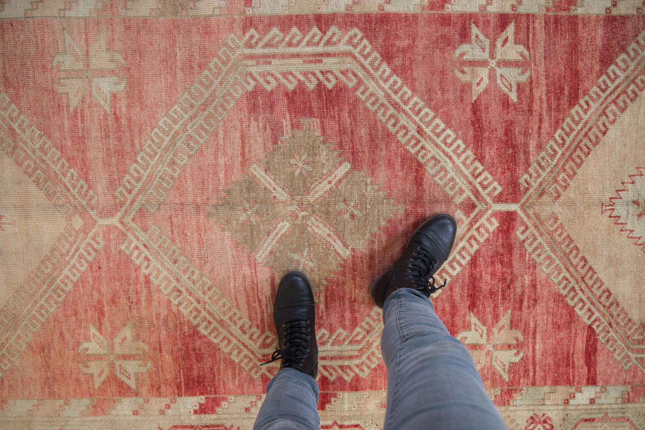 5x11 Vintage Distressed Oushak Rug Runner by Old New House® - product image 2 for Resin Society