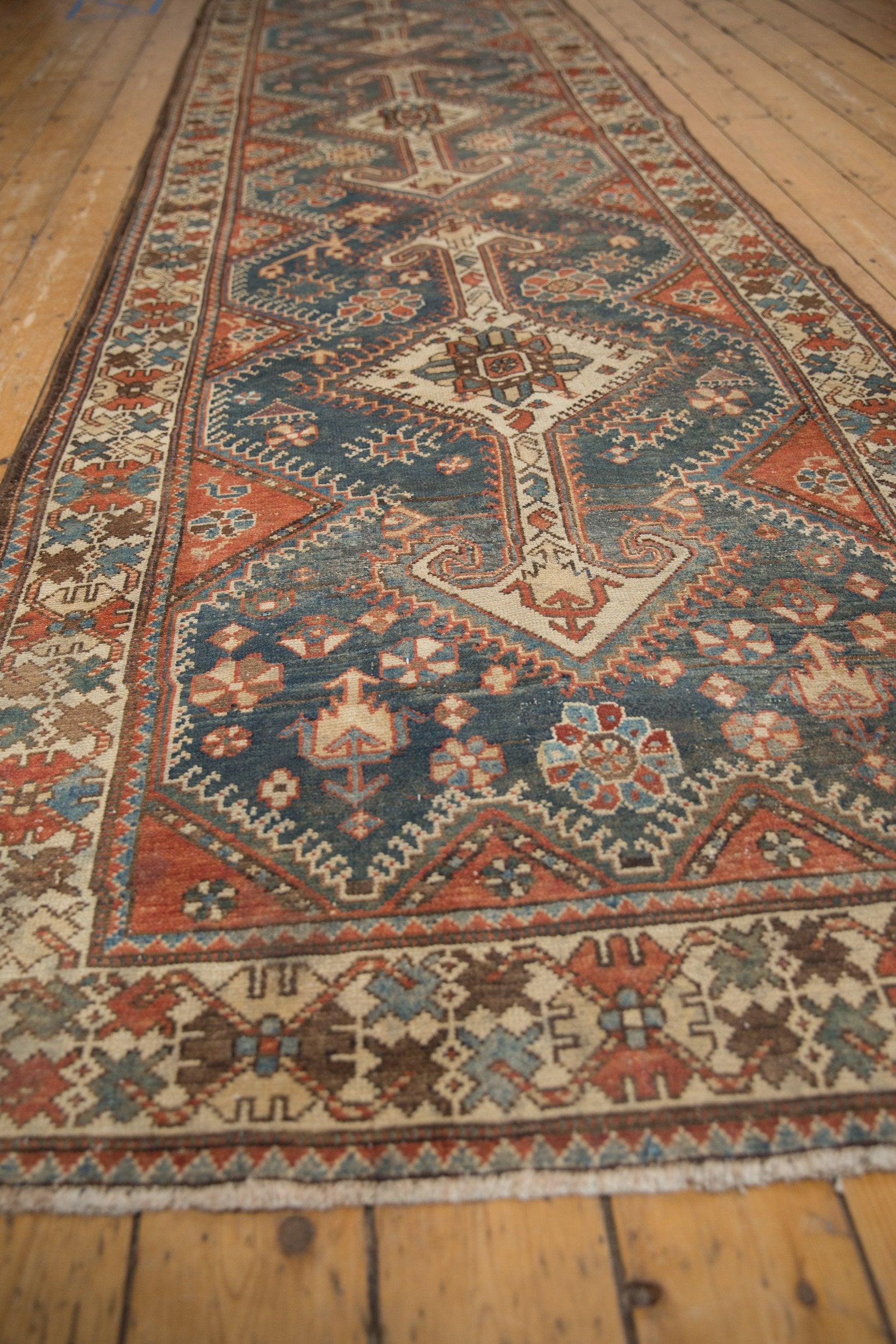 4x14 Vintage Distressed Hamadan Rug Runner by Old New House® - product image 3 for Resin Society