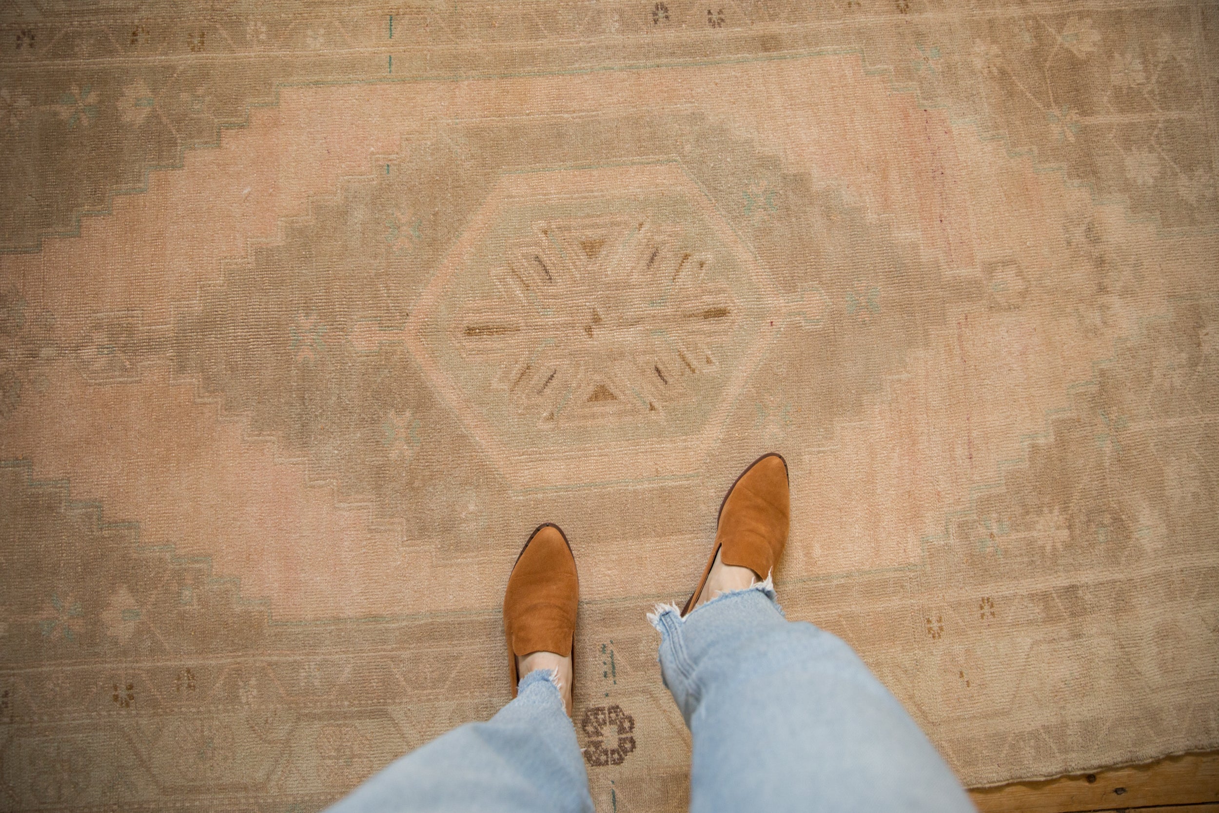 4x9 Vintage Distressed Oushak Rug Runner by Old New House® - product image 2 for Resin Society