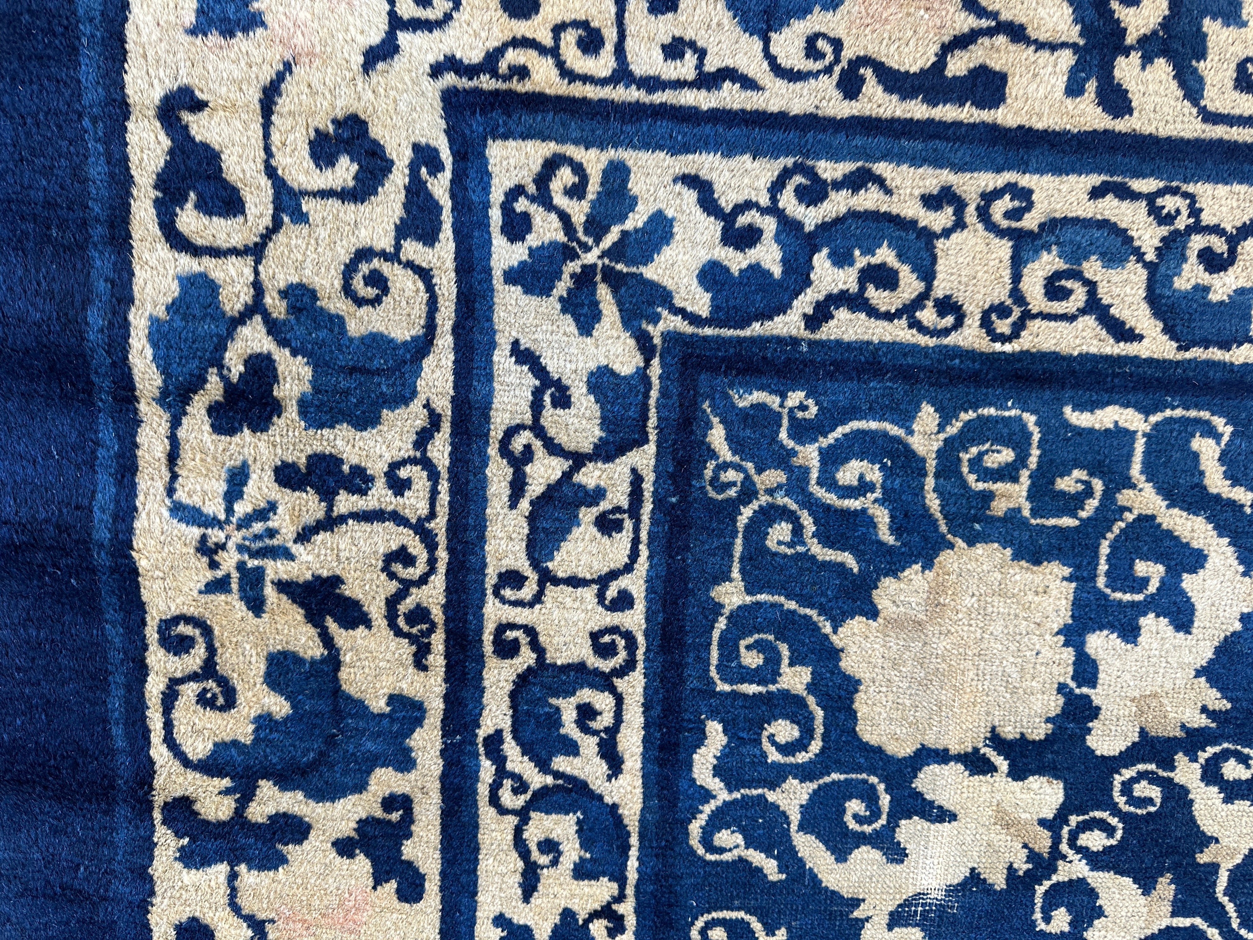Hand-Knotted Antique Chinese Peking Wool Rug – 9’ x 11’5” – Distressed by Rugistan - product image 11 for Resin Society