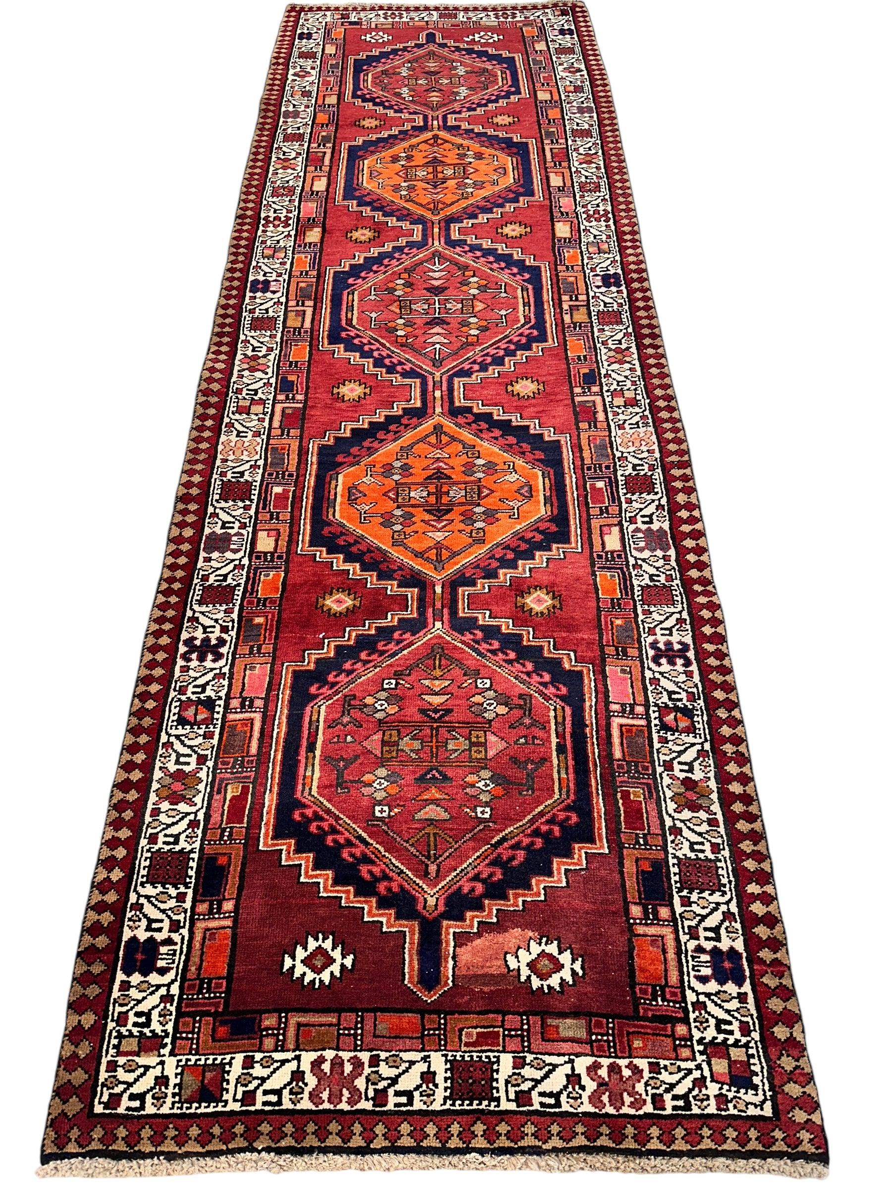 Vintage Persian Sarab Wool Runner Rug 3’4 x 10’7” by Rugistan - product image 2 for Resin Society