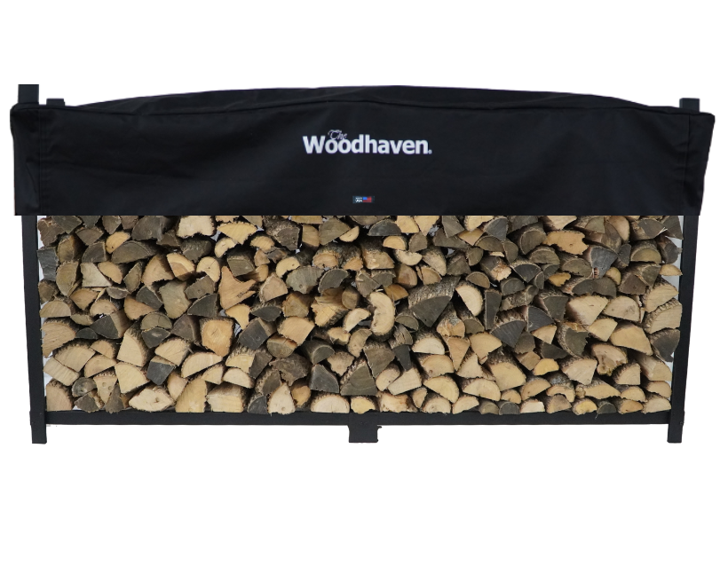 Woodhaven Standard Firewood Rack Seasoning Cover in various sizes