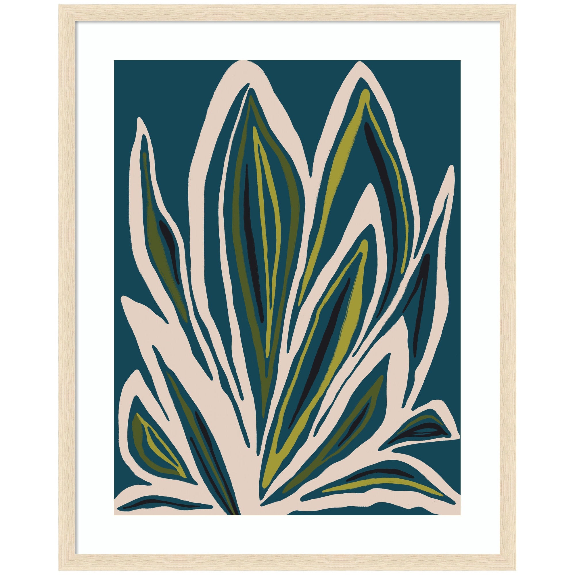 Framed Art Blue Flora 1 by Alicia Bock
