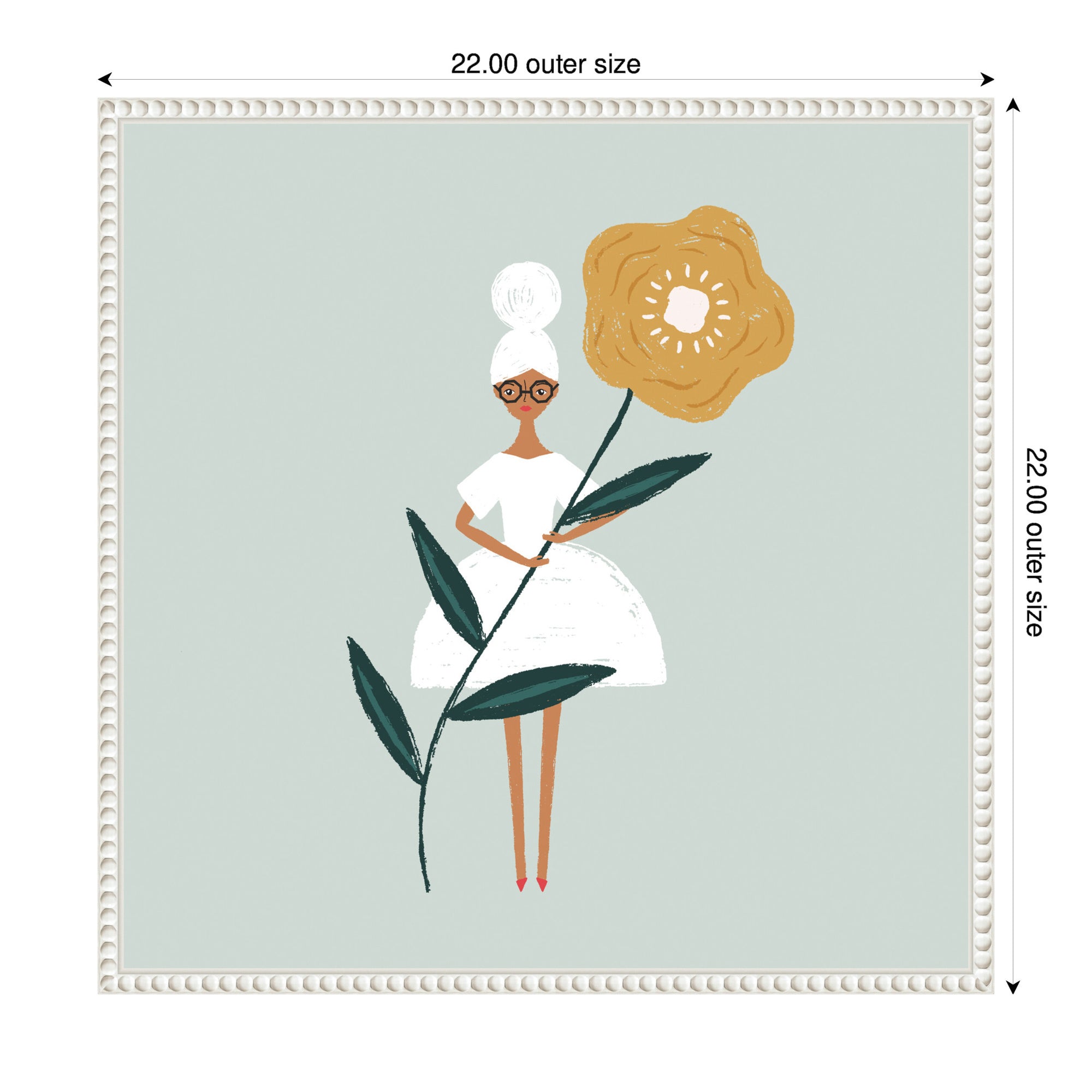 Sylvie Flower Girl Framed Canvas by Duchess Plum