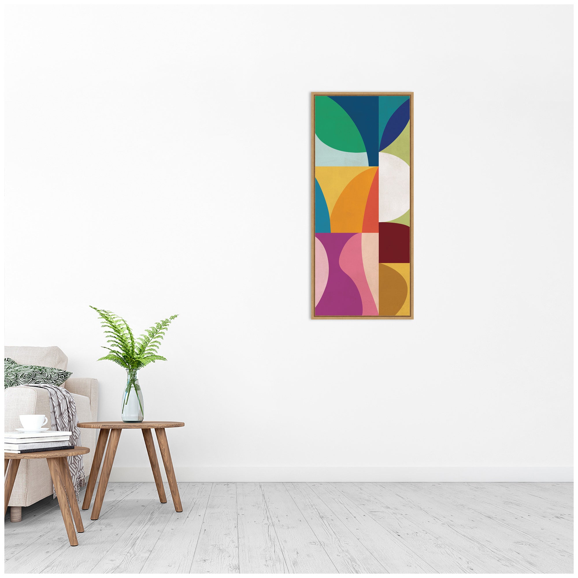 Abstract 01 Panel 1 by Rachel Lee Framed Canvas Wall Art Print