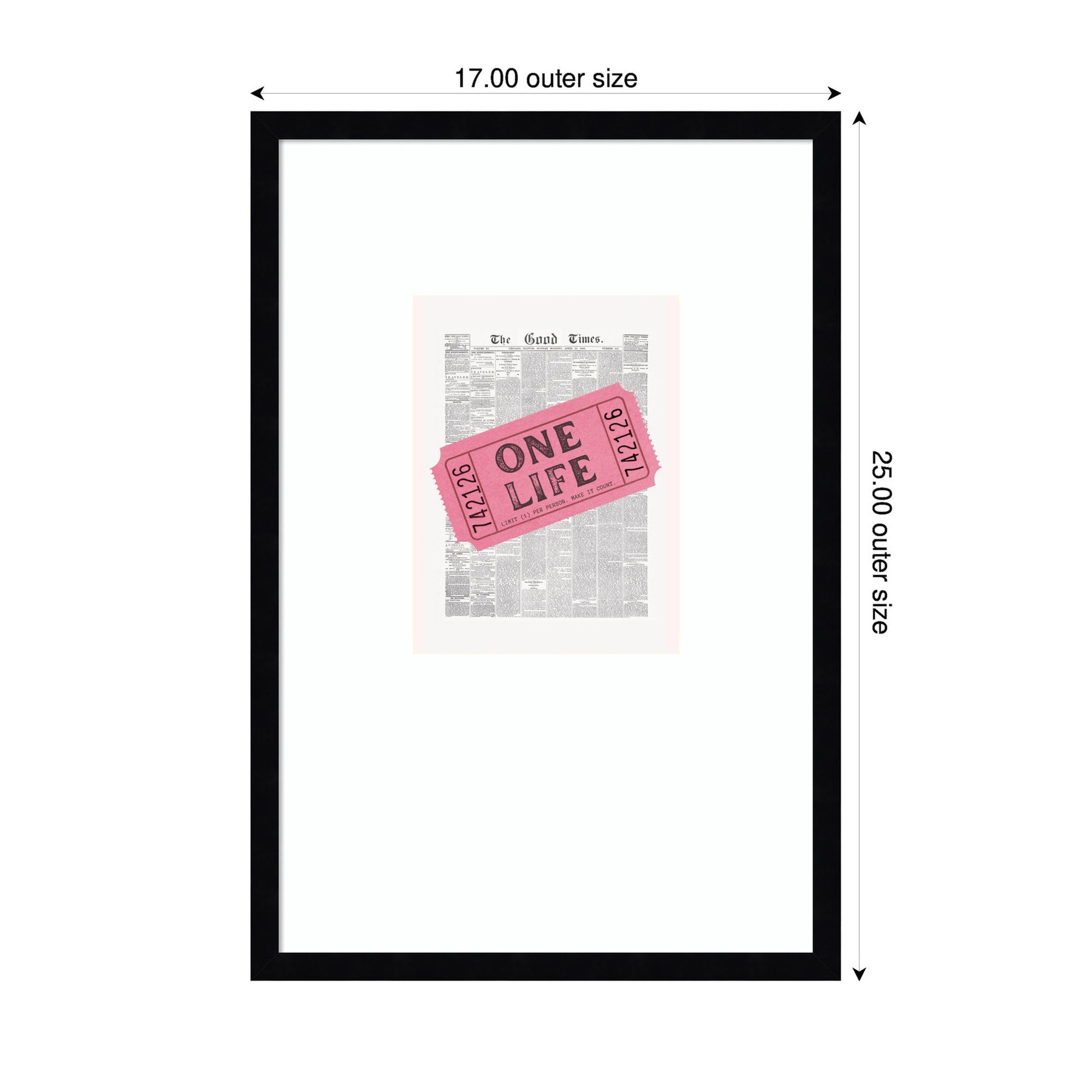 Ticket One Life by Honey Island Studio Framed Wall Art Print