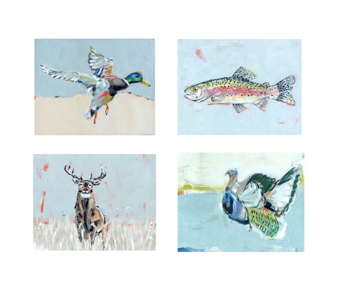 Southern Raised Mallard Fish Deer Turkey Fine Art Print by Chelsea McShane Art - product image 2 for Resin Society