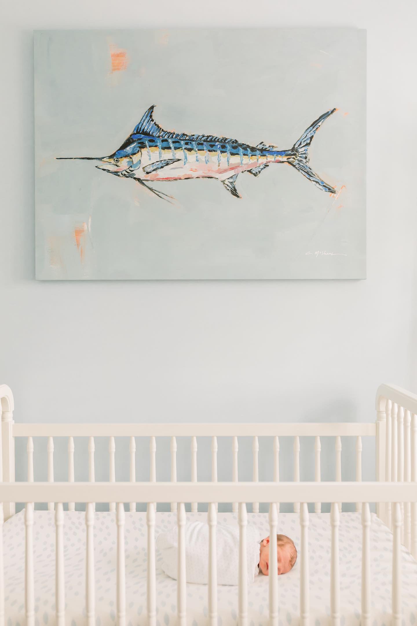 Blue Marlin on canvas by Chelsea McShane Art - product image 3 for Resin Society