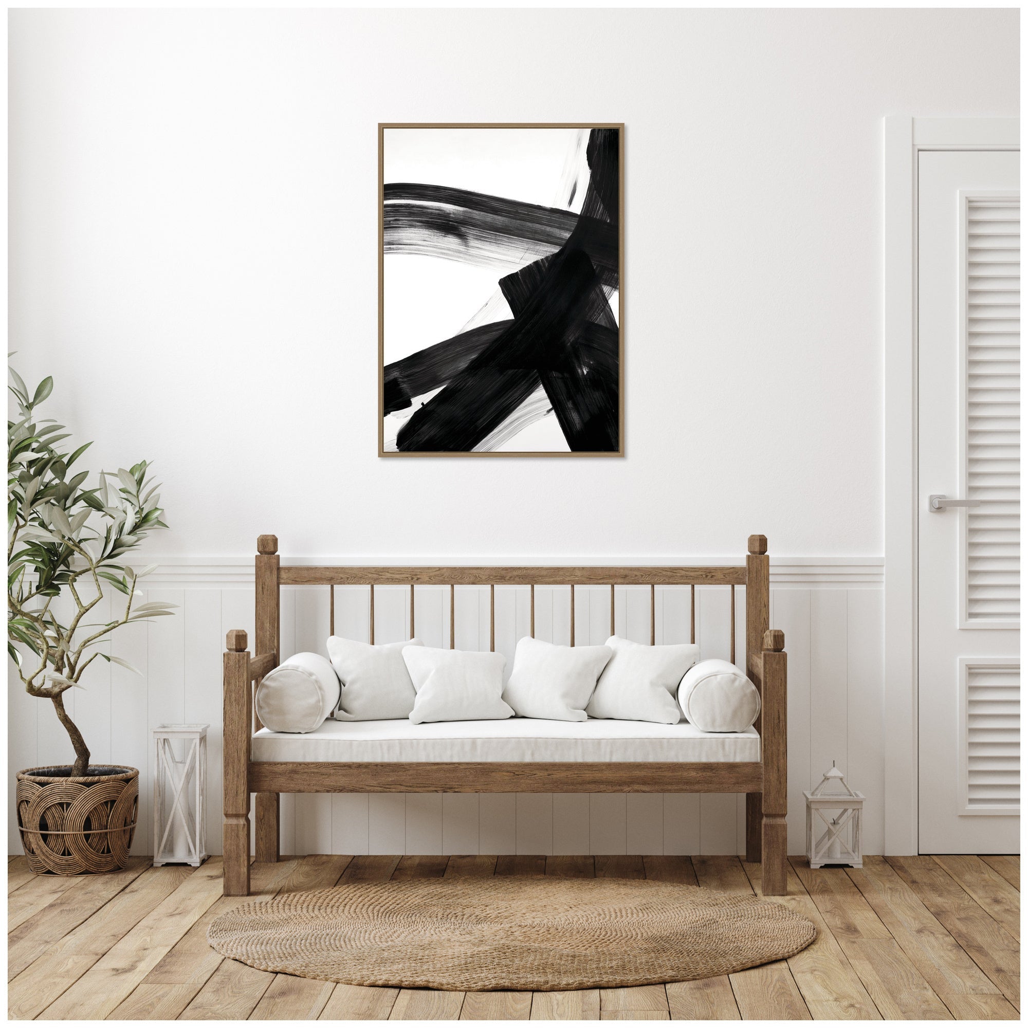 Black Mark No.
2 by Amy Lighthall Framed Canvas Wall Art Print
